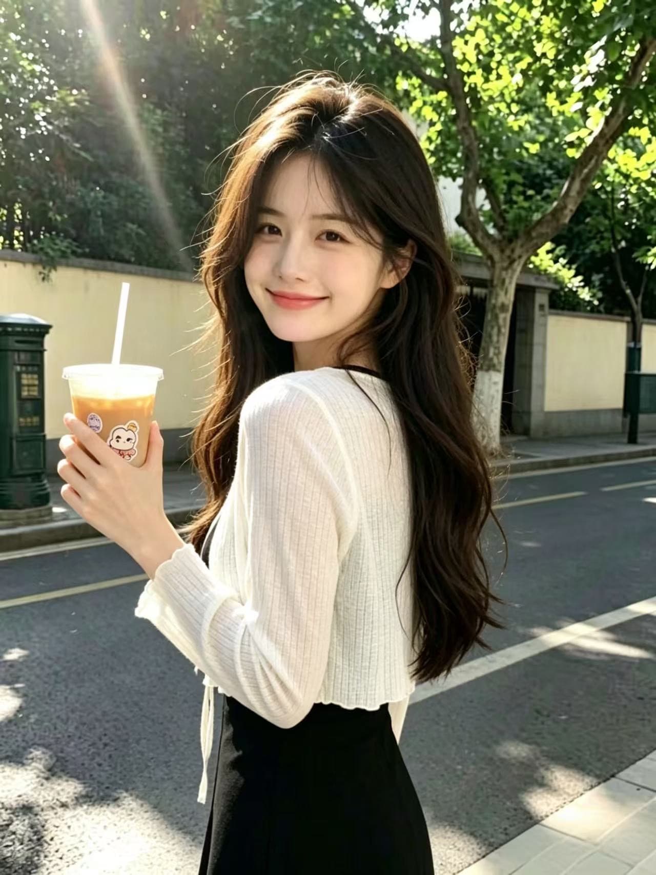 화이트 니트 자외선 차단 오픈 가디건 작은 숄 여성 이미지 4
