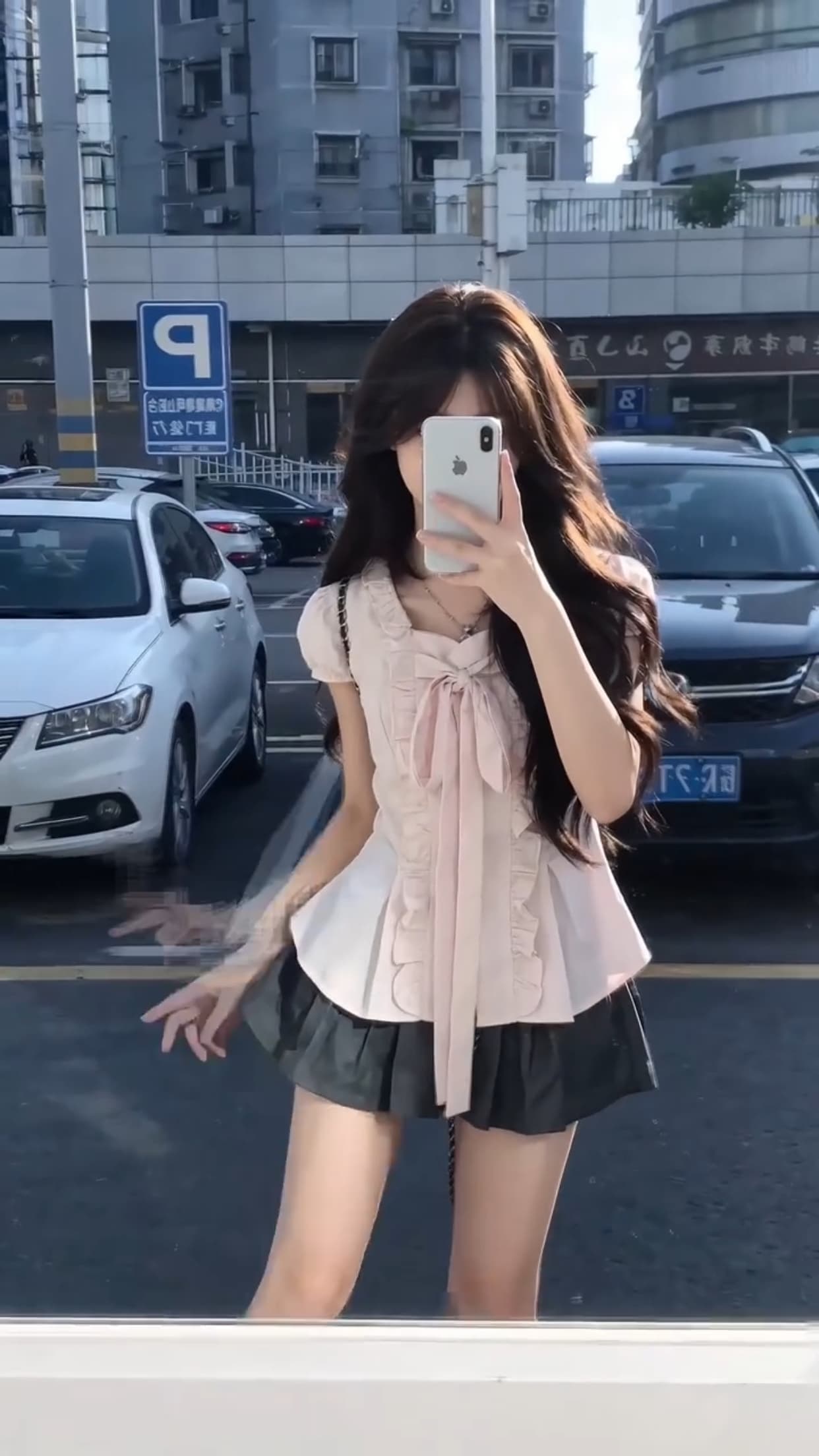 거품 소매 프릴 셔츠 맨위 여성 상세 이미지 10