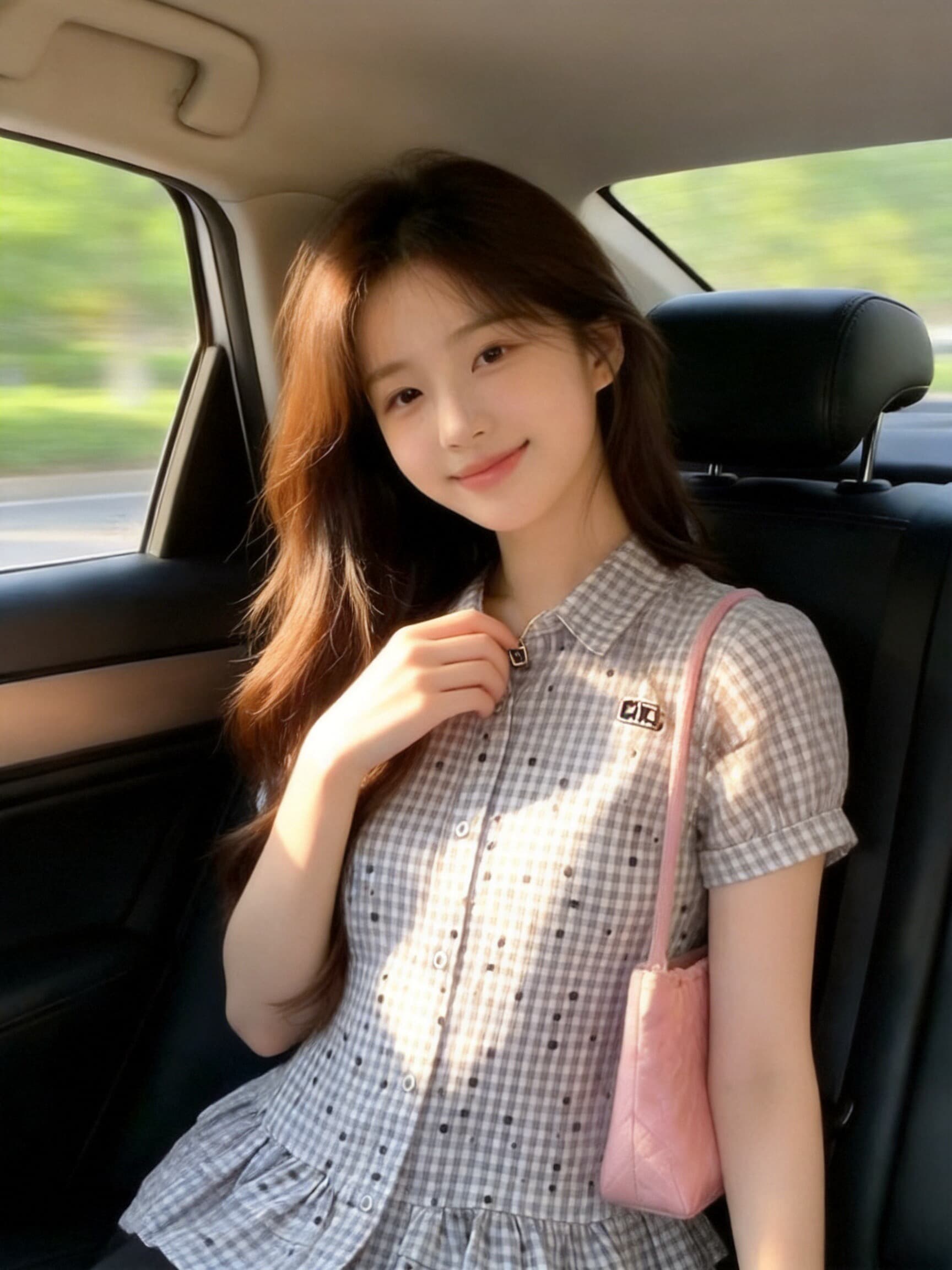 프릴 거품 소매 색상 도트 무늬 셔츠 맨위 여성 상세 이미지 2