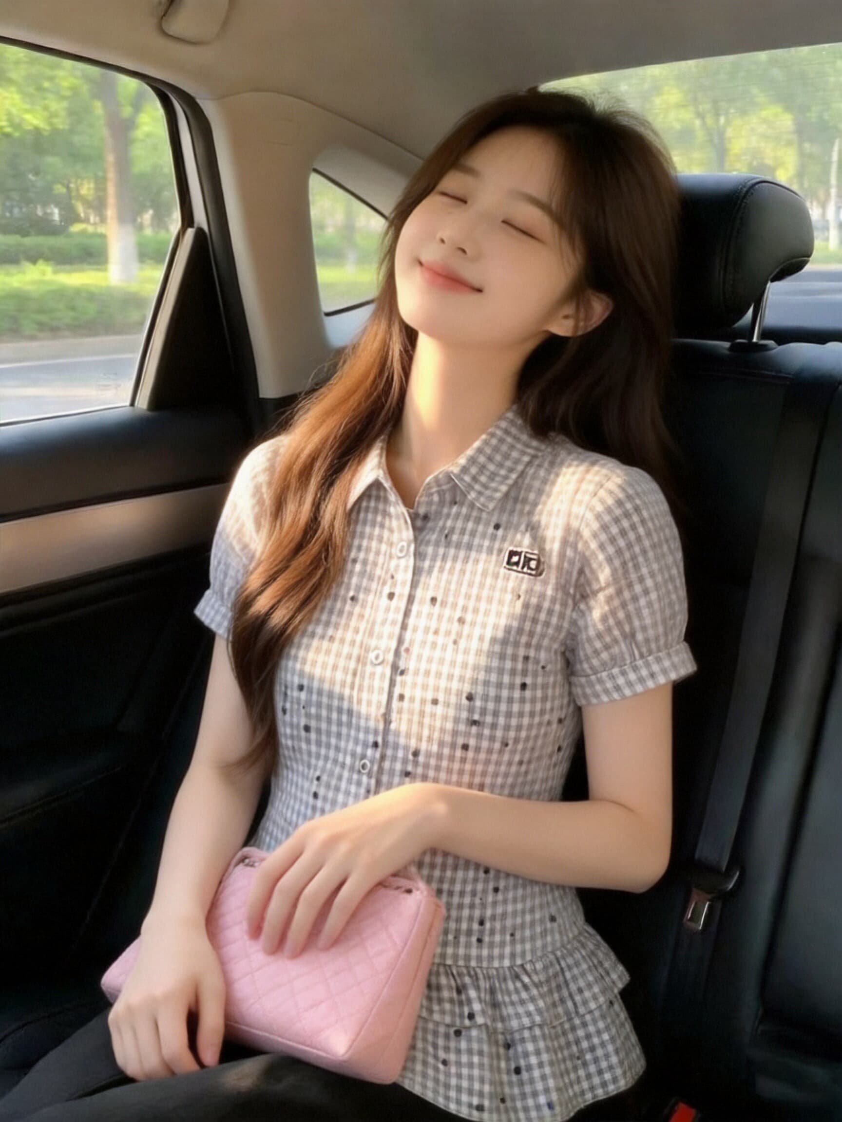 프릴 거품 소매 색상 도트 무늬 셔츠 맨위 여성 상세 이미지 4