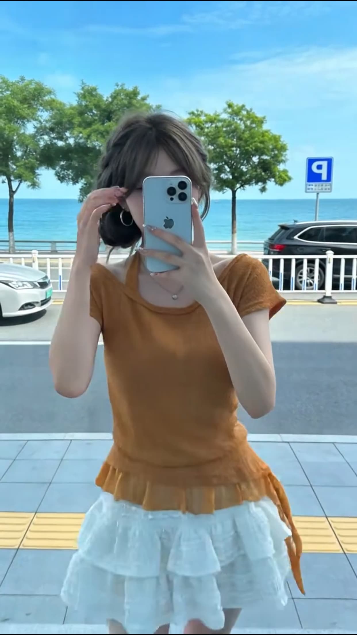 불규칙 패치워크 레이스 맨위 여성 이미지 2