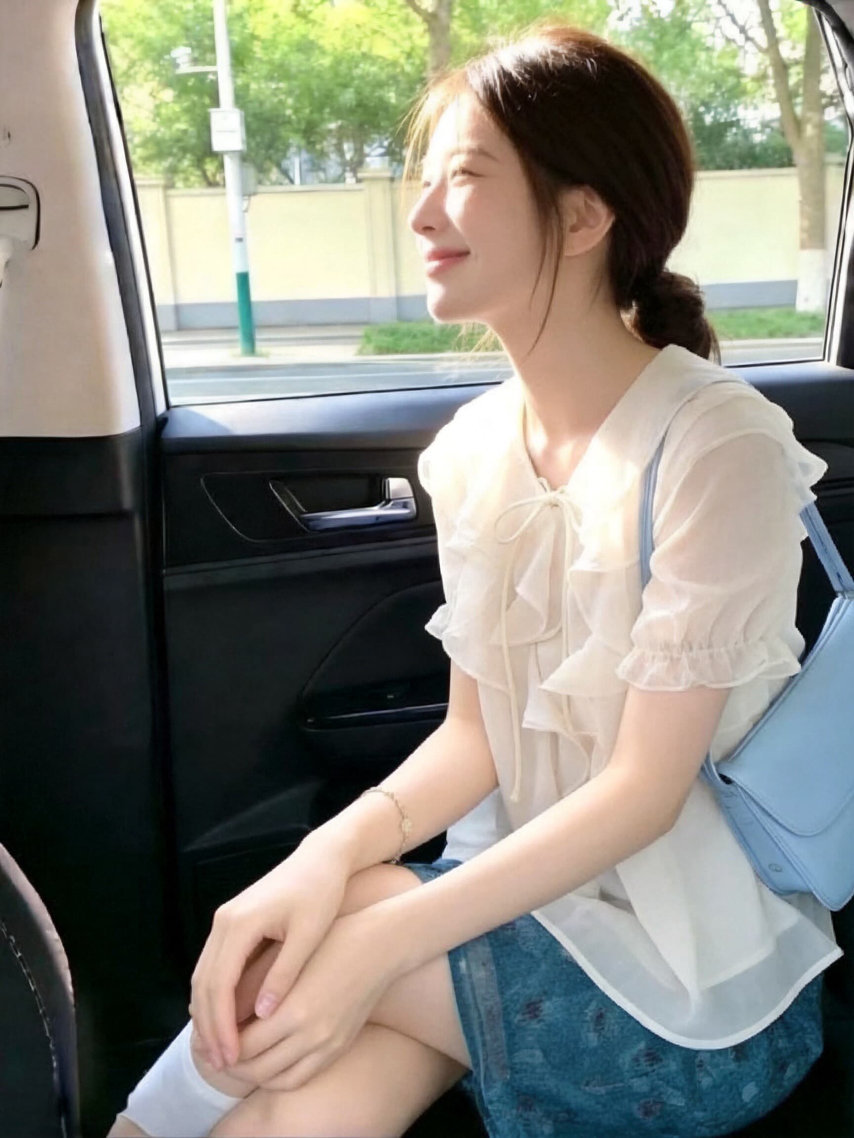 프릴 반팔 셔츠 맨위 여성 상세 이미지 7