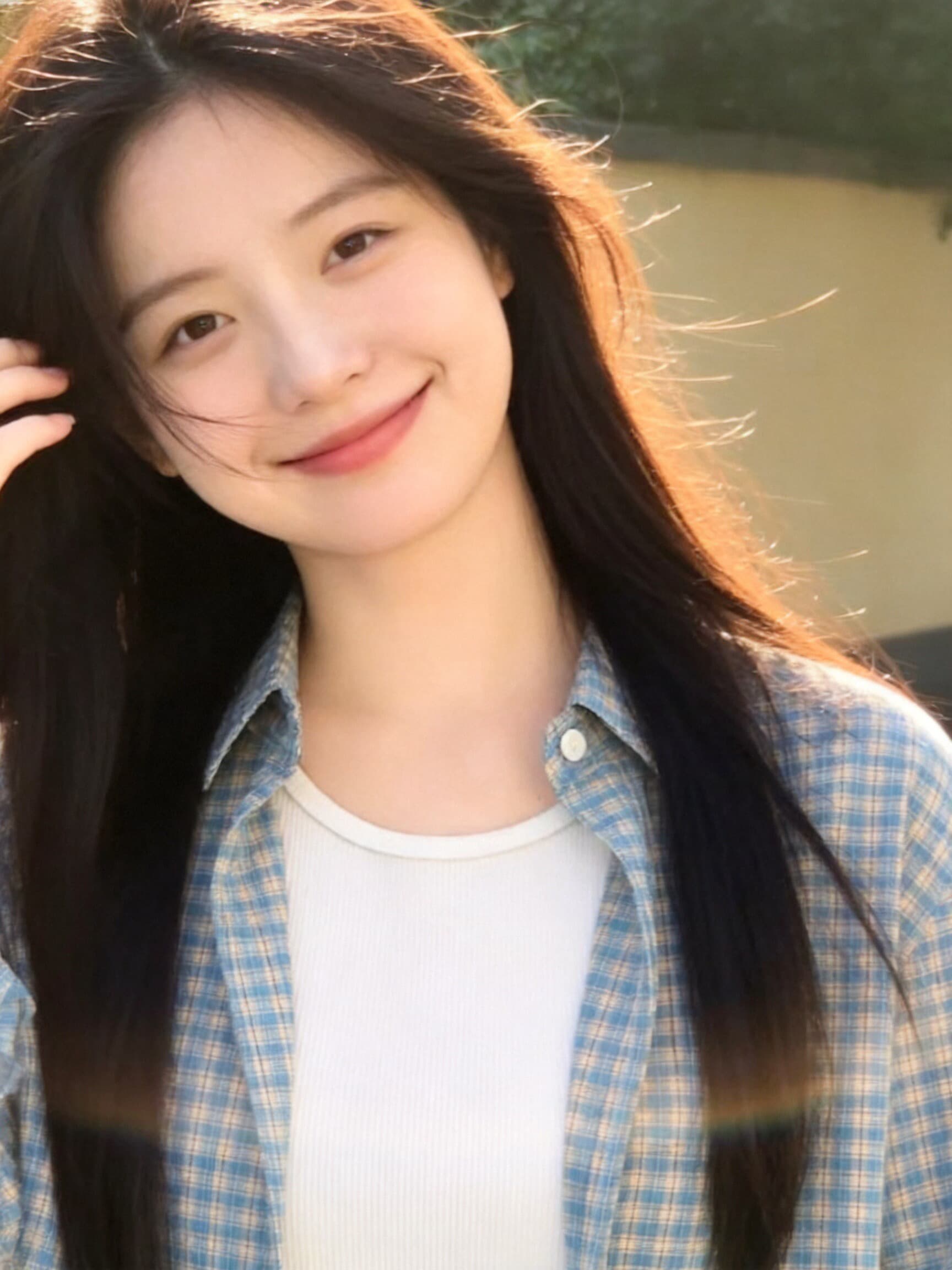 파란색 그리드 애버딘 재킷 셔츠 자외선 차단 맨위 여성 상세 이미지 5