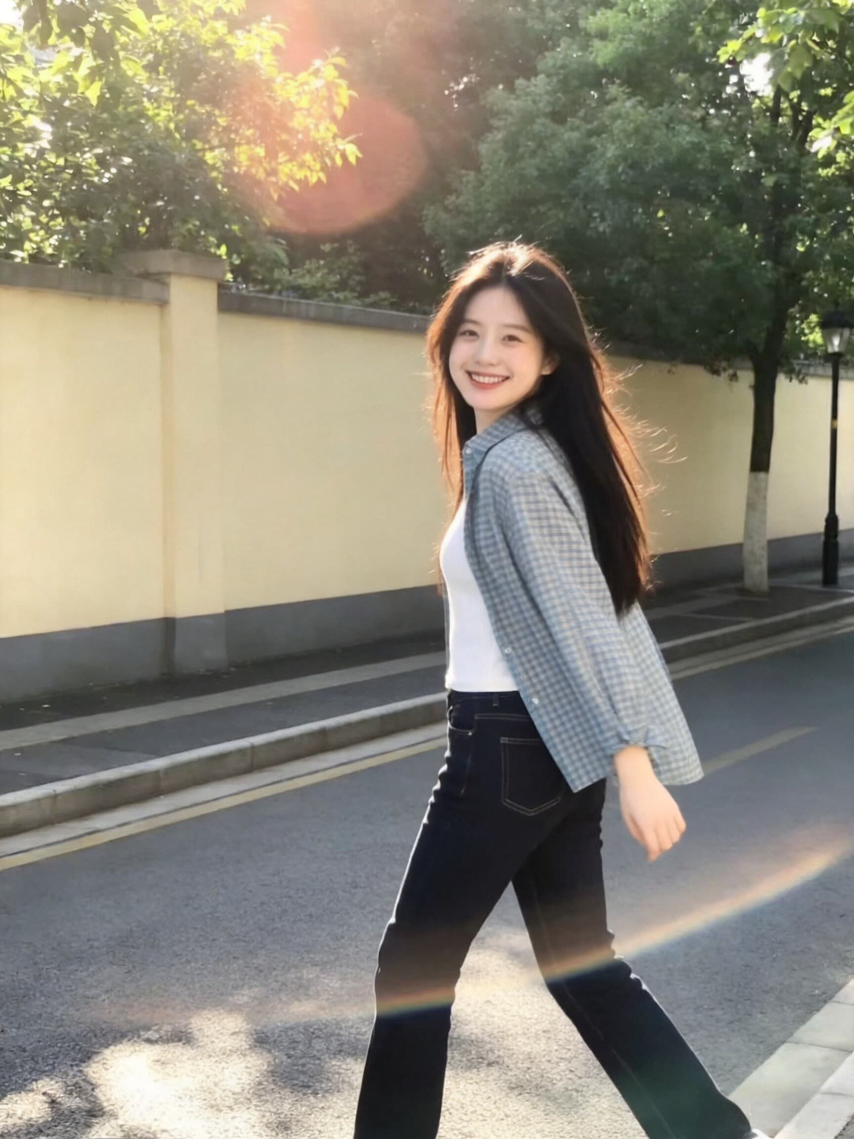 파란색 그리드 애버딘 재킷 셔츠 자외선 차단 맨위 여성 상세 이미지 7