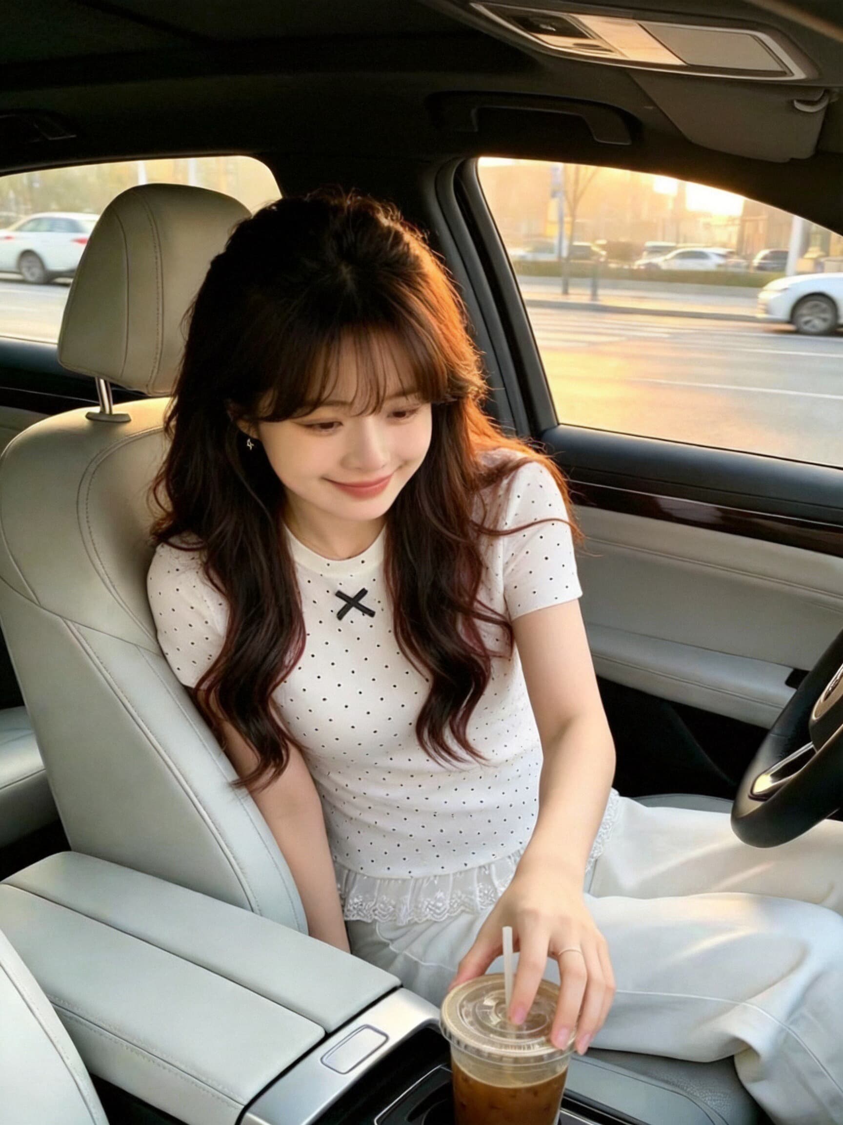 나비 매듭 레이스 패치워크 도트 무늬 맨위 여성 상세 이미지 9