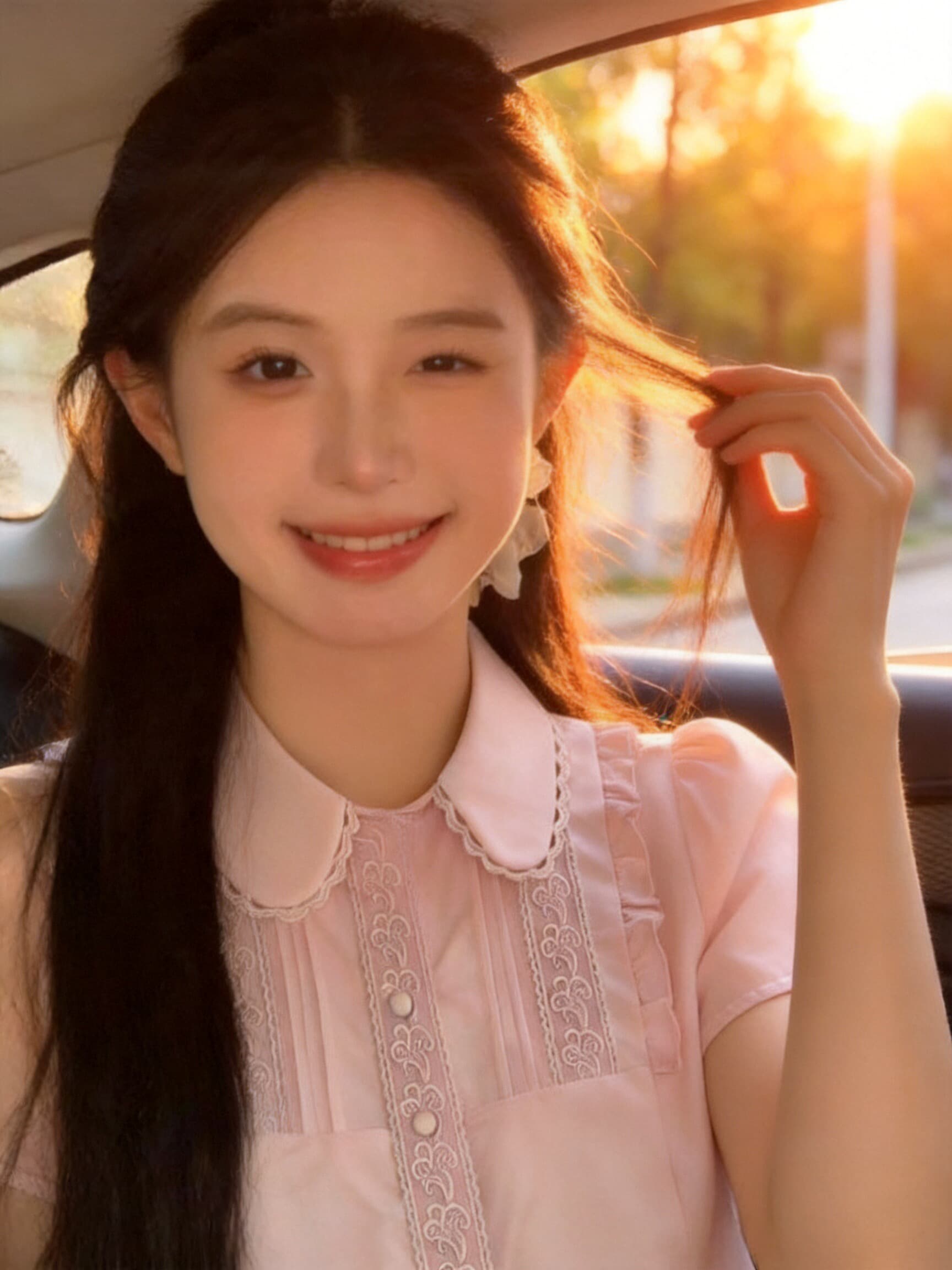 베이비 칼라 레이스 셔츠 셔츠 맨위 여성 상세 이미지 6