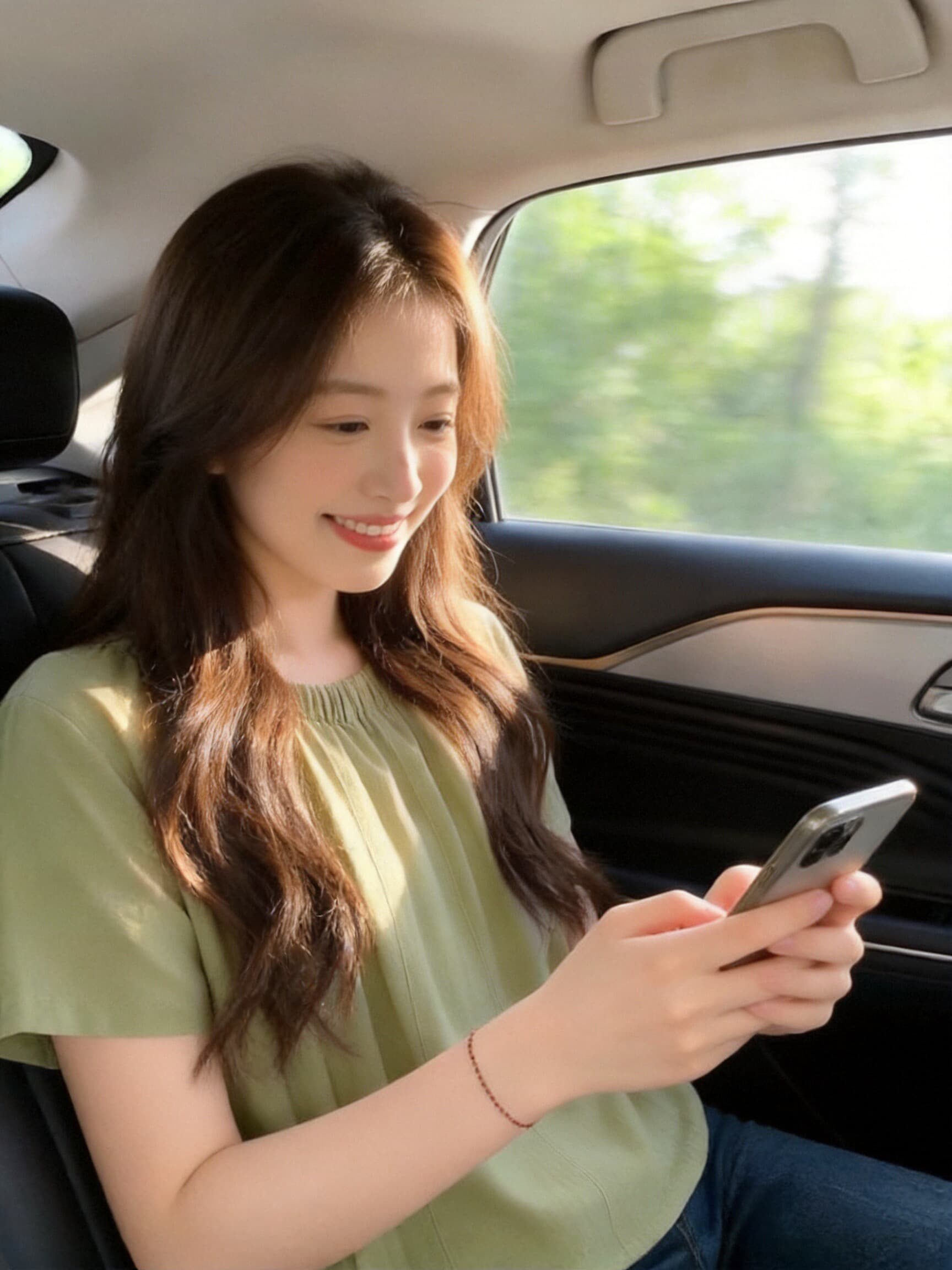 녹색 프릴 셔츠 맨위 여성 상세 이미지 6
