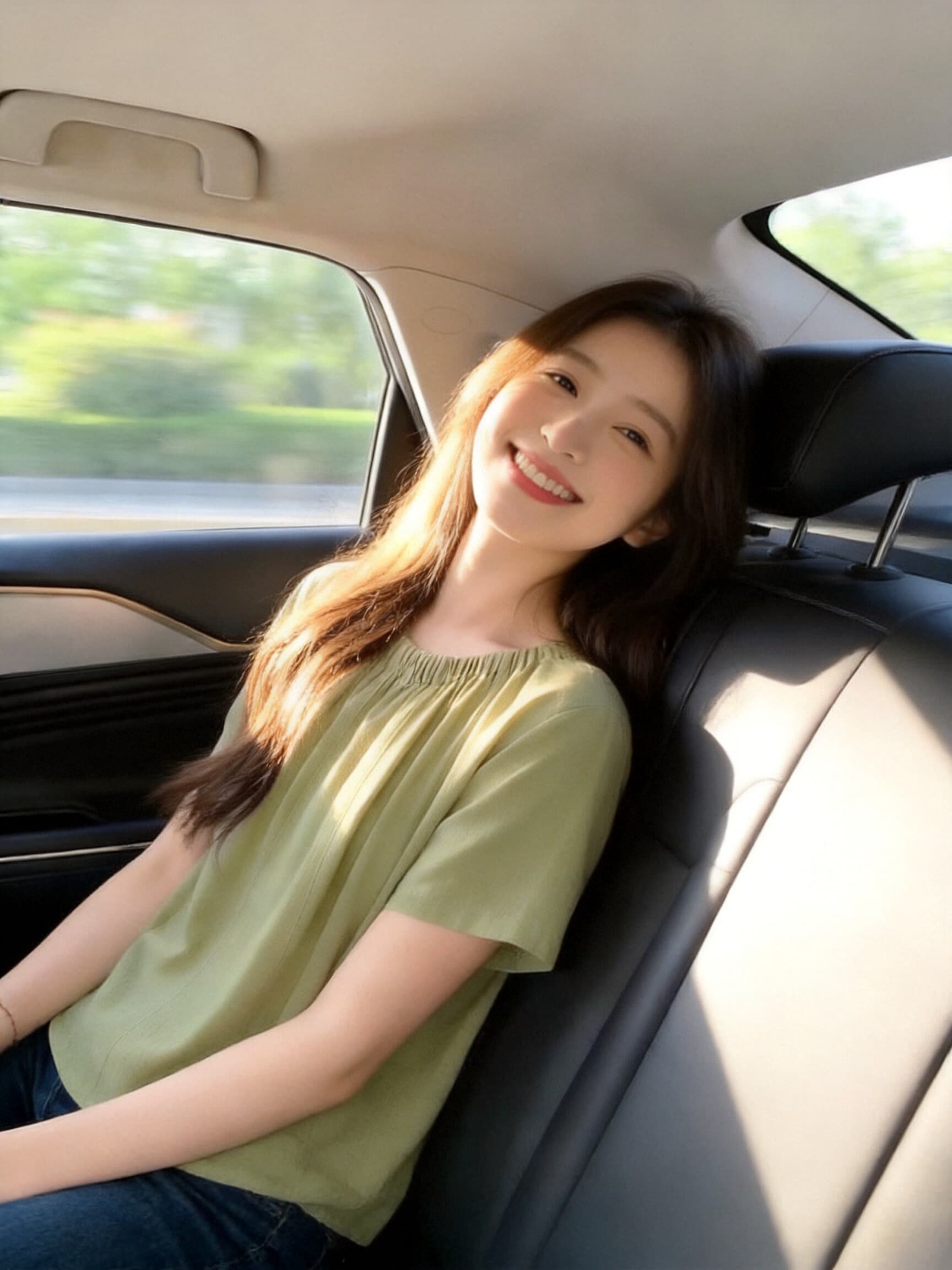 녹색 프릴 셔츠 맨위 여성 상세 이미지 9