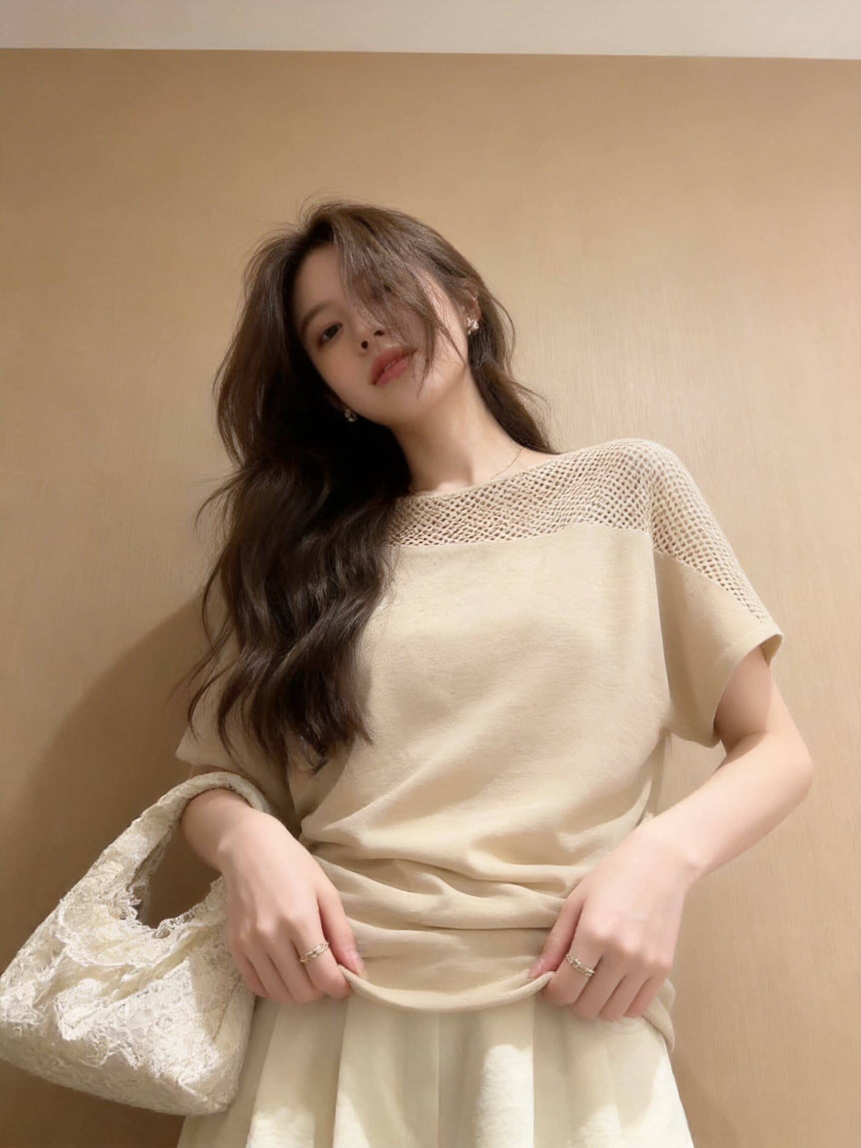 메시 그리드 패치워크 맨위 여성 상세 이미지 6