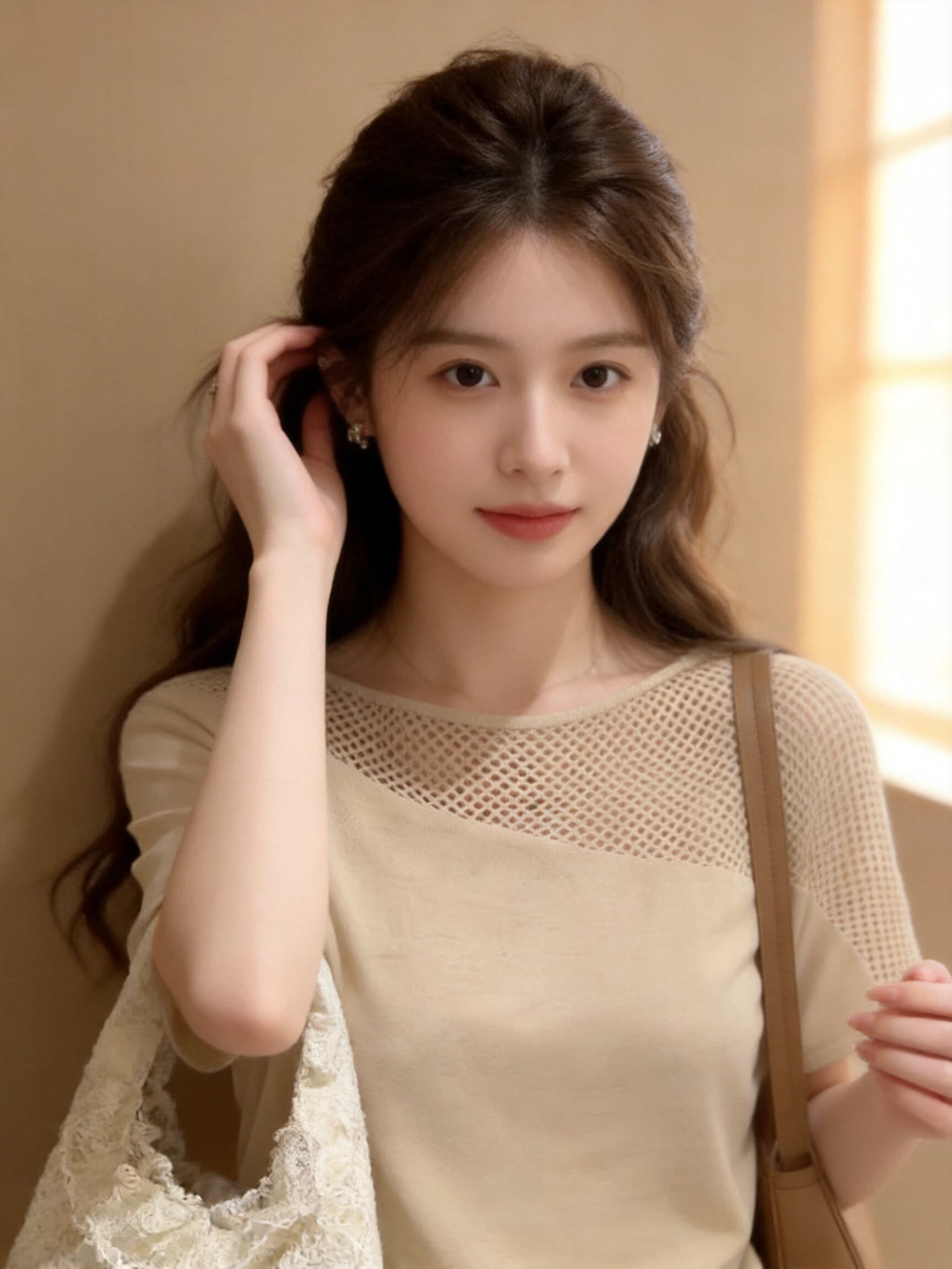 메시 그리드 패치워크 맨위 여성 상세 이미지 8