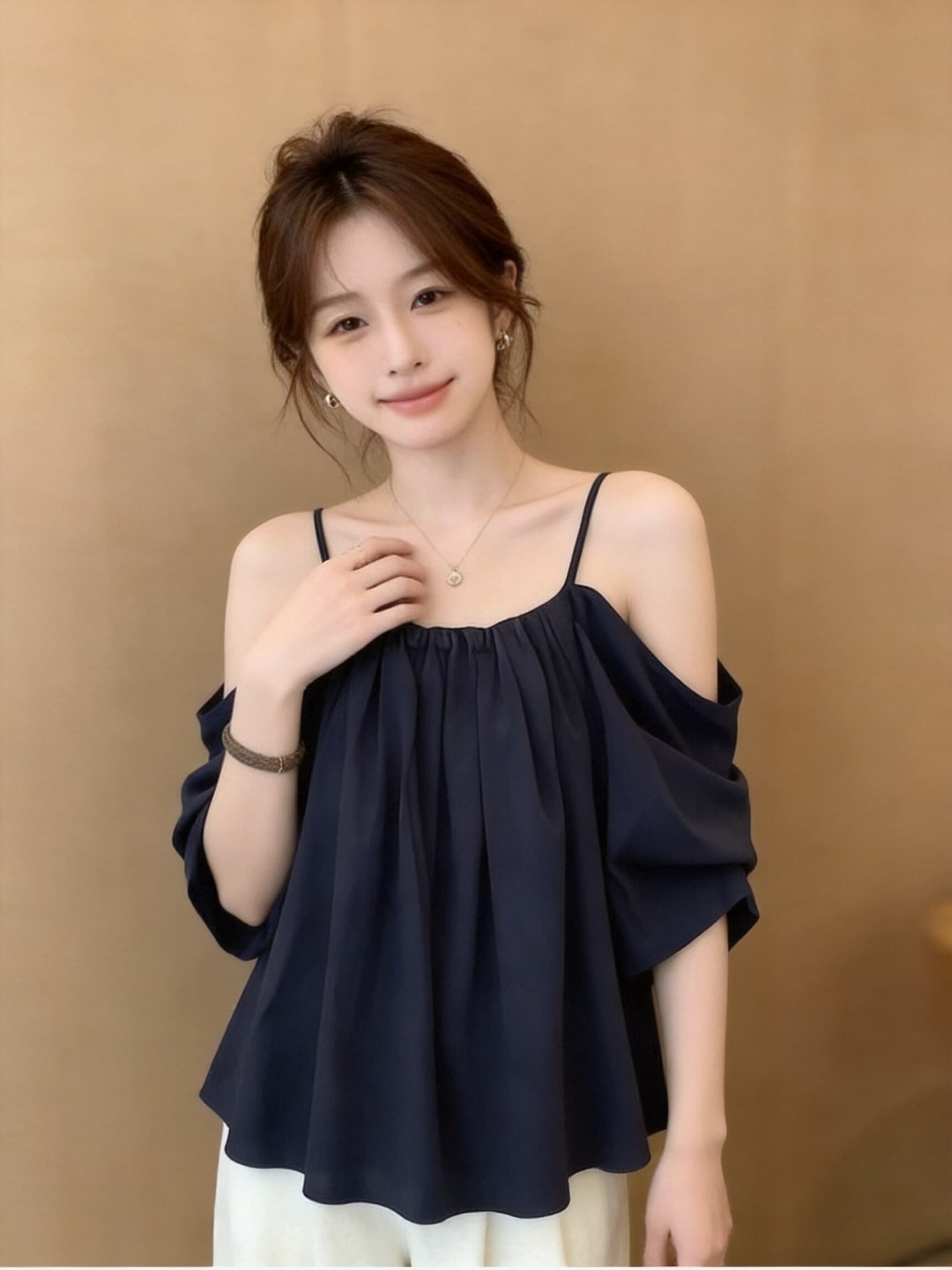 오프숄더 슬립 오프숄더 맨위 여성 상세 이미지 2
