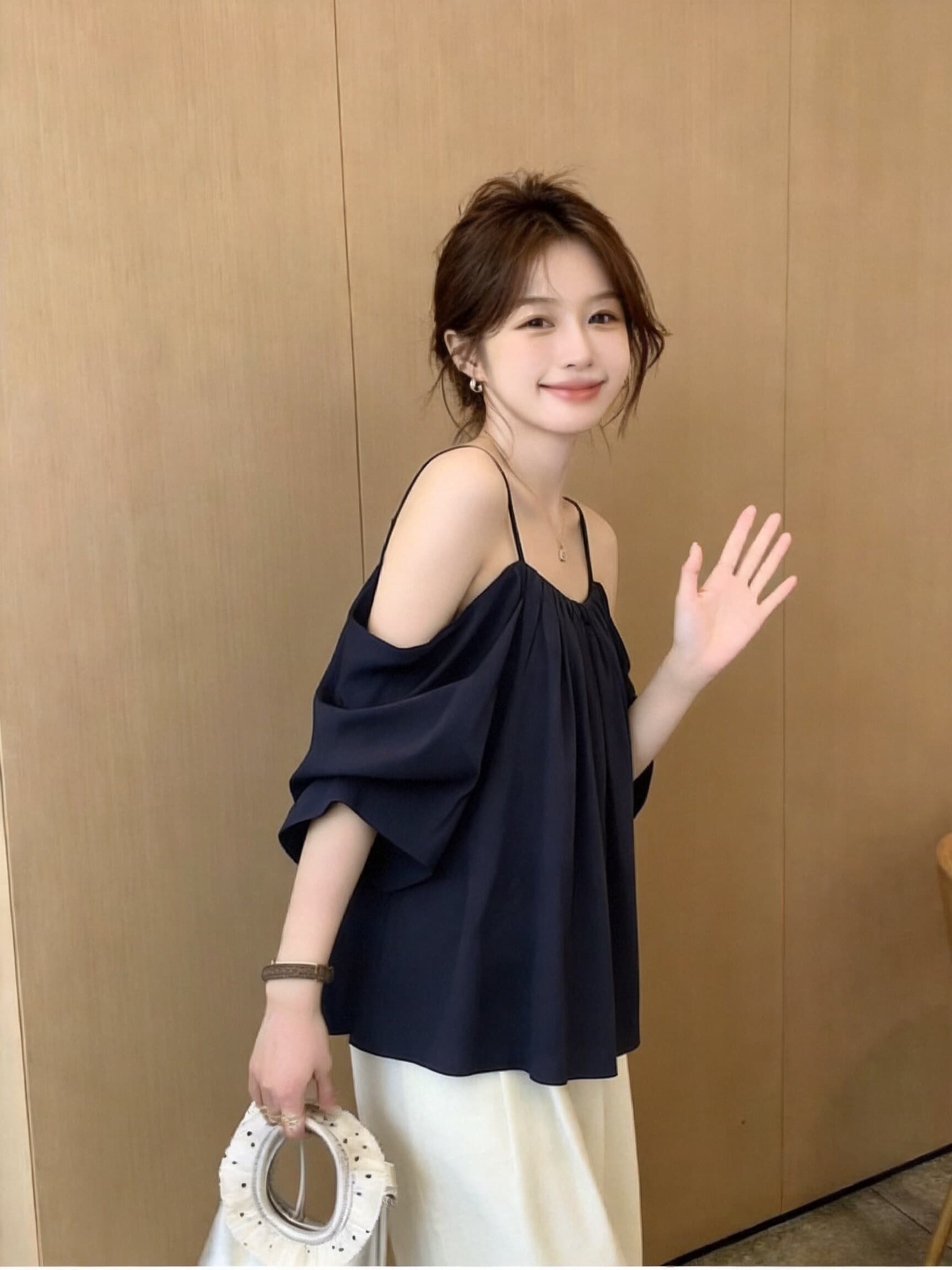 오프숄더 슬립 오프숄더 맨위 여성 상세 이미지 3