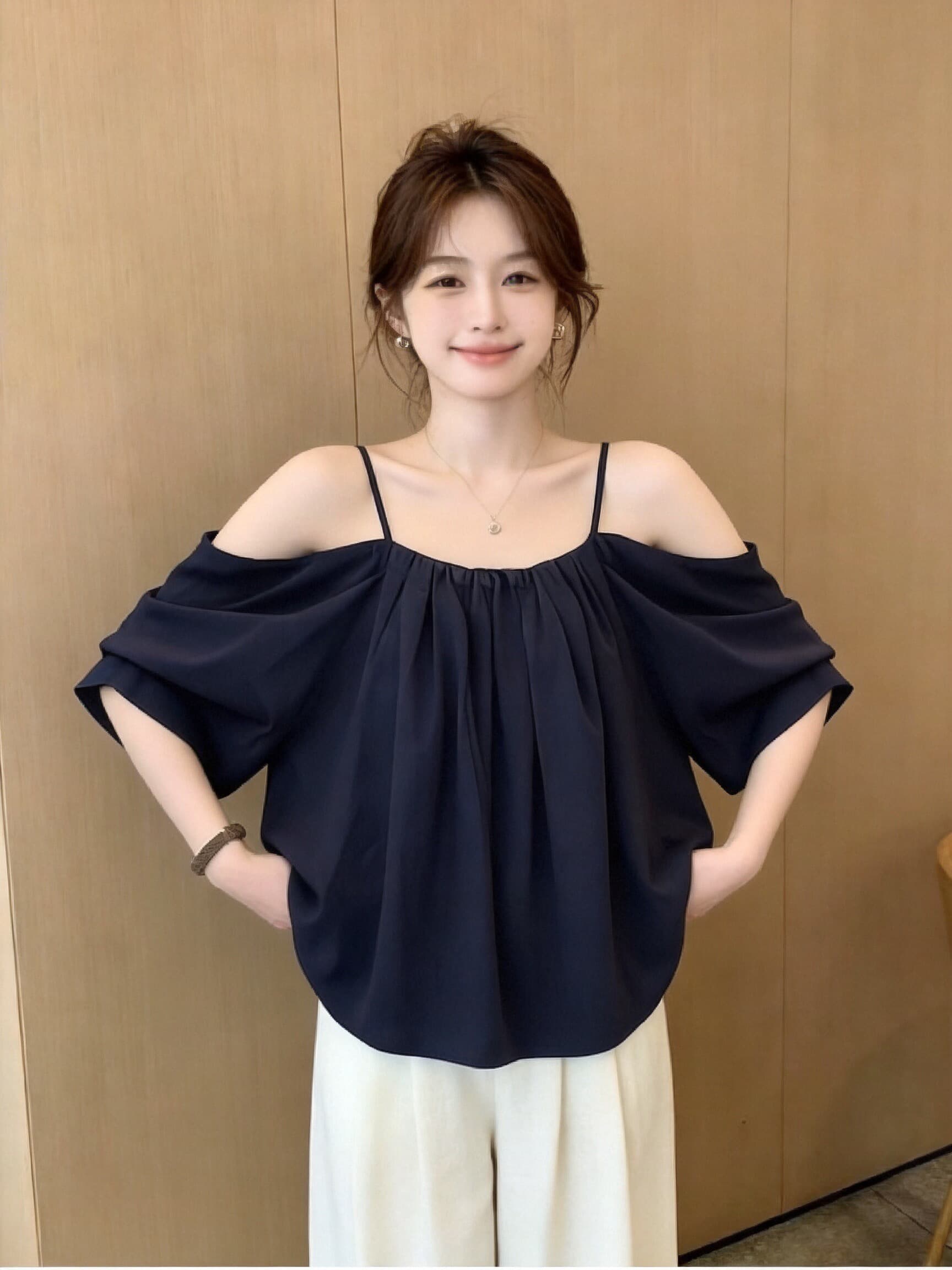 오프숄더 슬립 오프숄더 맨위 여성 상세 이미지 7