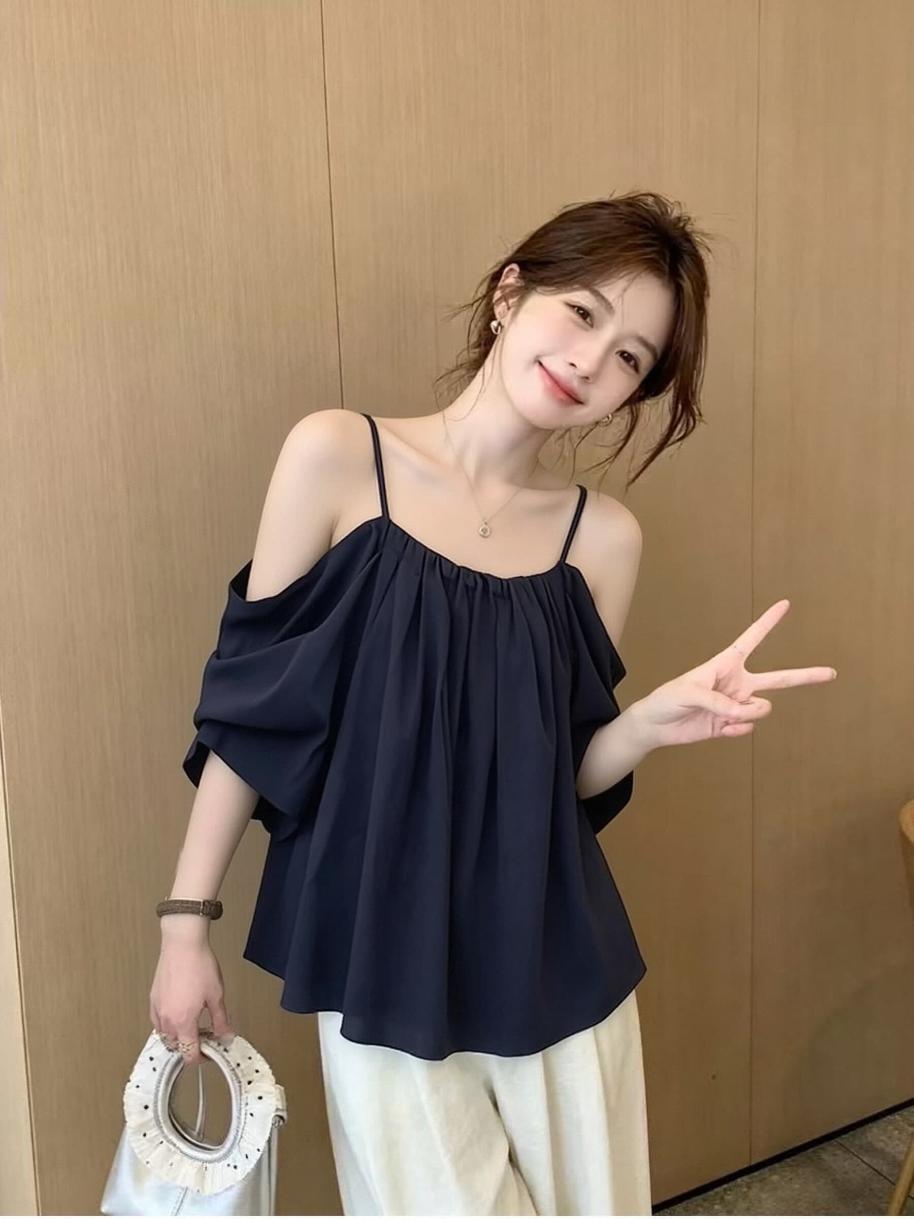 오프숄더 슬립 오프숄더 맨위 여성 상세 이미지 8