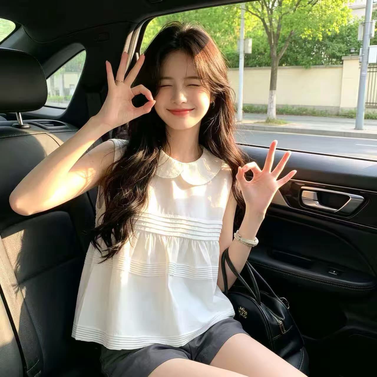 플리츠 인형 셔츠 셔츠 맨위 여성 이미지 2