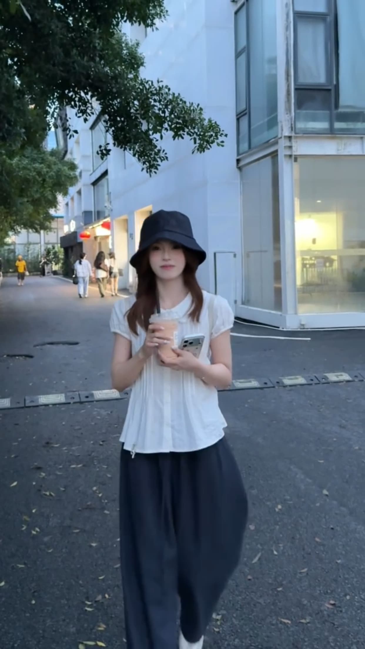 베이비 칼라 플리츠 셔츠 맨위 여성 상세 이미지 6