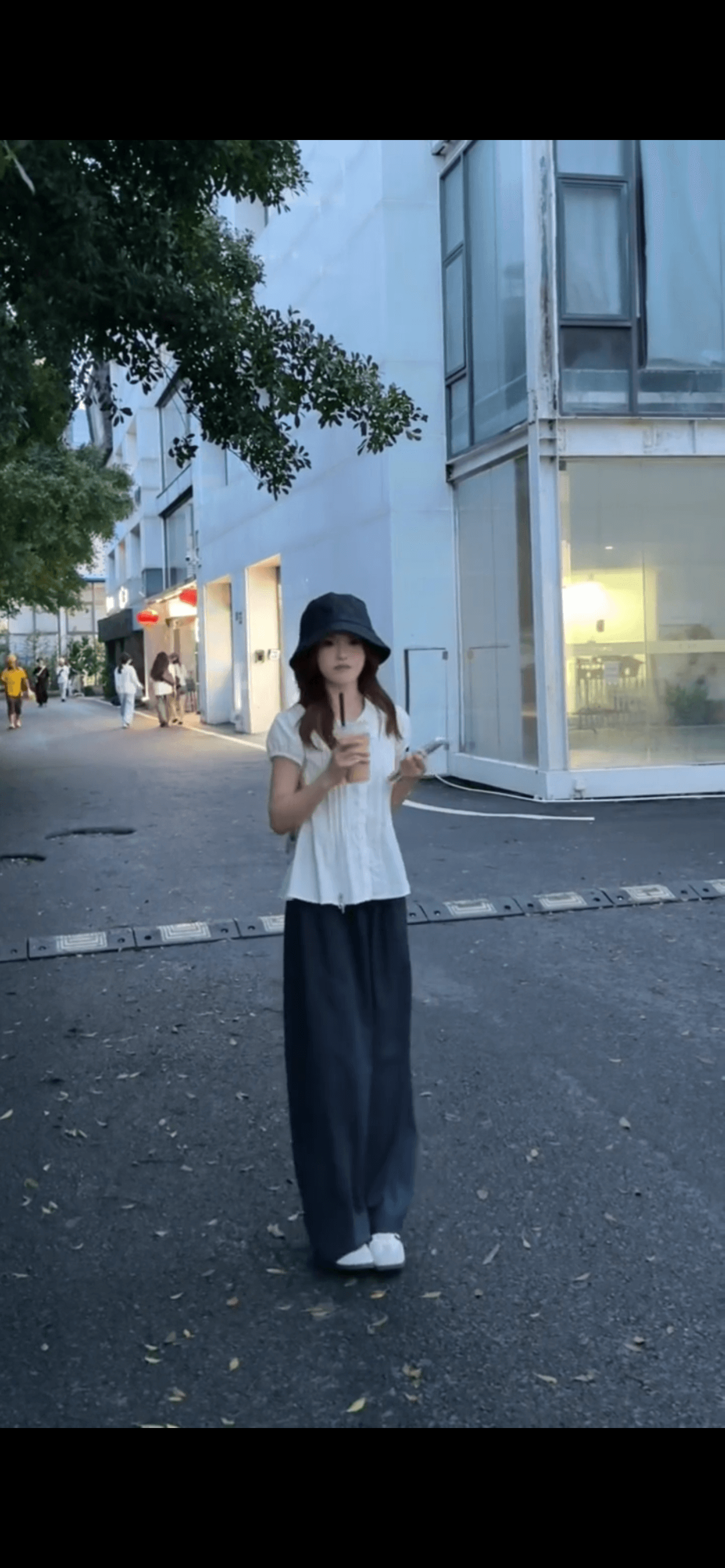 베이비 칼라 플리츠 셔츠 맨위 여성 상세 이미지 7