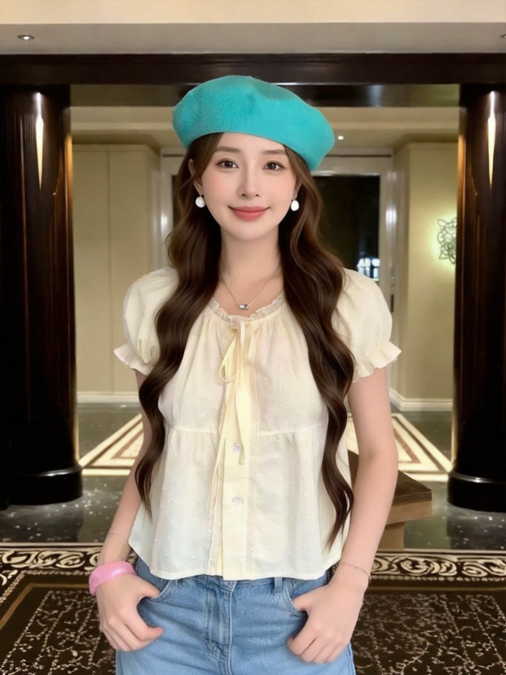 레이스 레이스 인형 거품 소매 맨위 상세 이미지 8