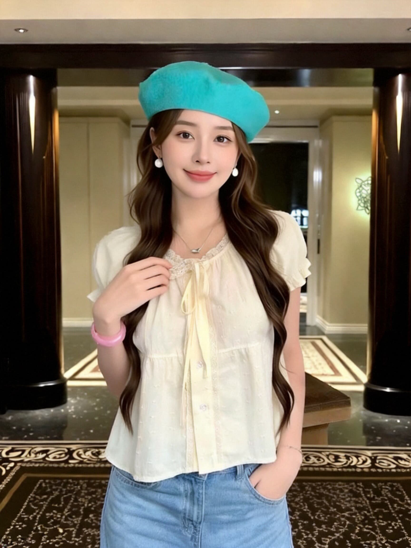 레이스 레이스 인형 거품 소매 맨위 상세 이미지 10