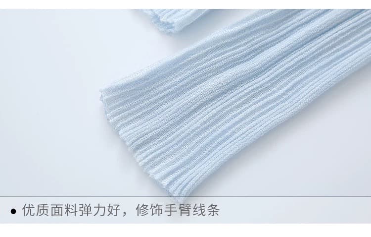 얼음 실크 작은 열림 셔츠 자외선 차단 블라우스 에어컨 셔츠 상세 이미지 1