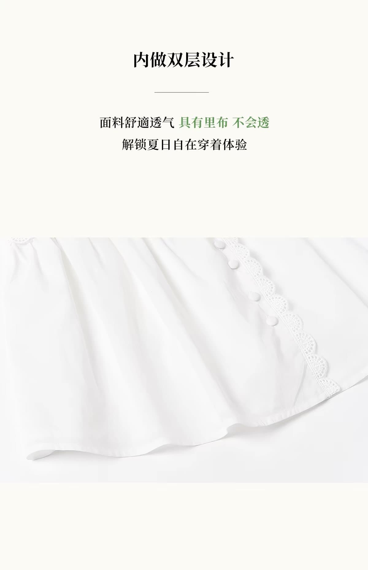 레이스 조각 광장 칼라 조끼 맨위 여성 상세 이미지 2