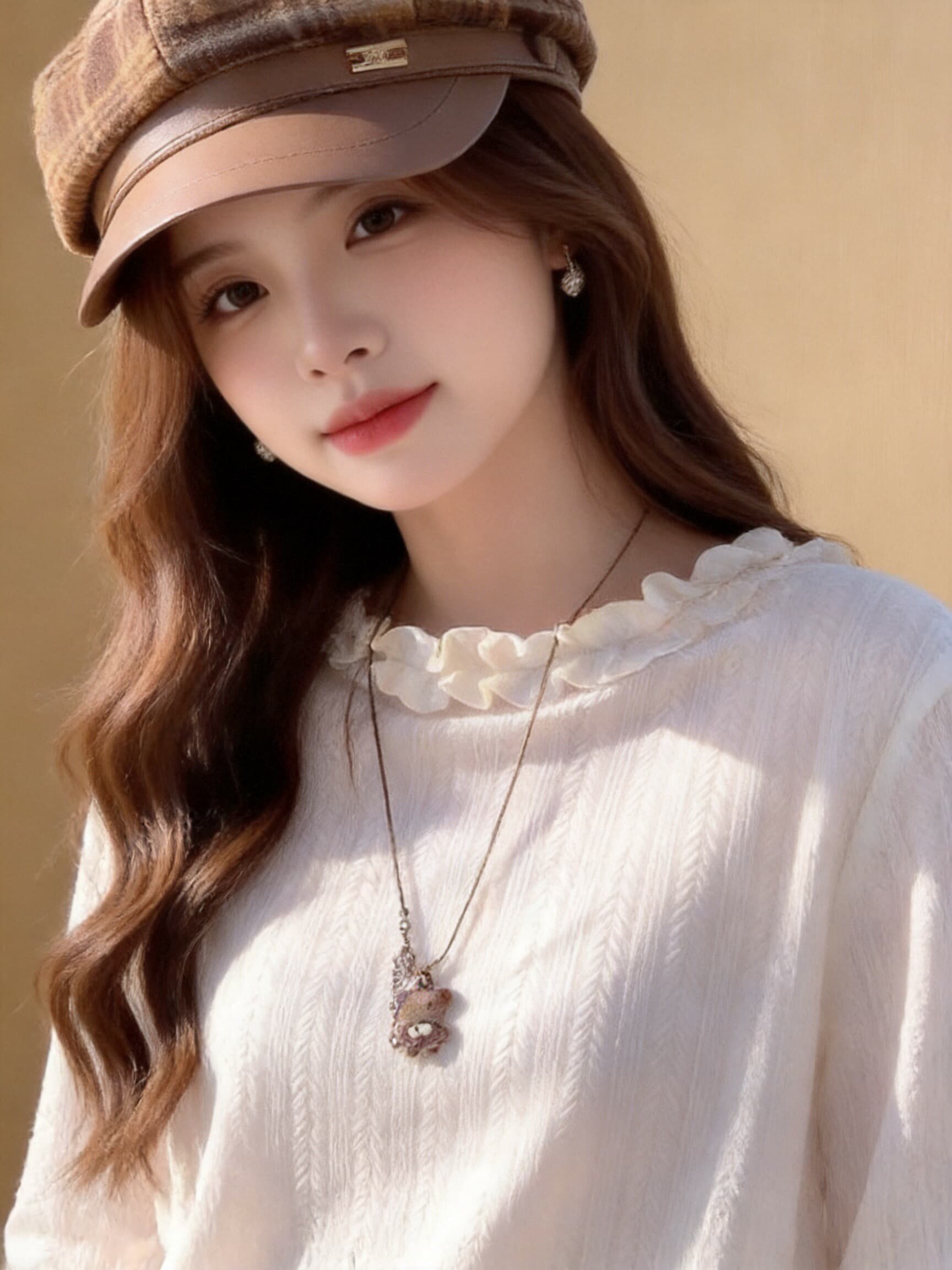 가을 프릴 프릴 긴팔 작은 셔츠 상세 이미지 10