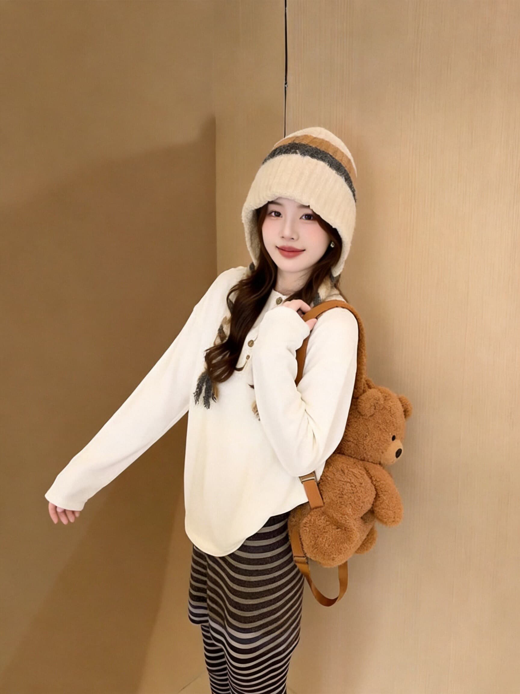가을 미니멀리즘 불규칙 버클 업 의류 여성 이미지 5