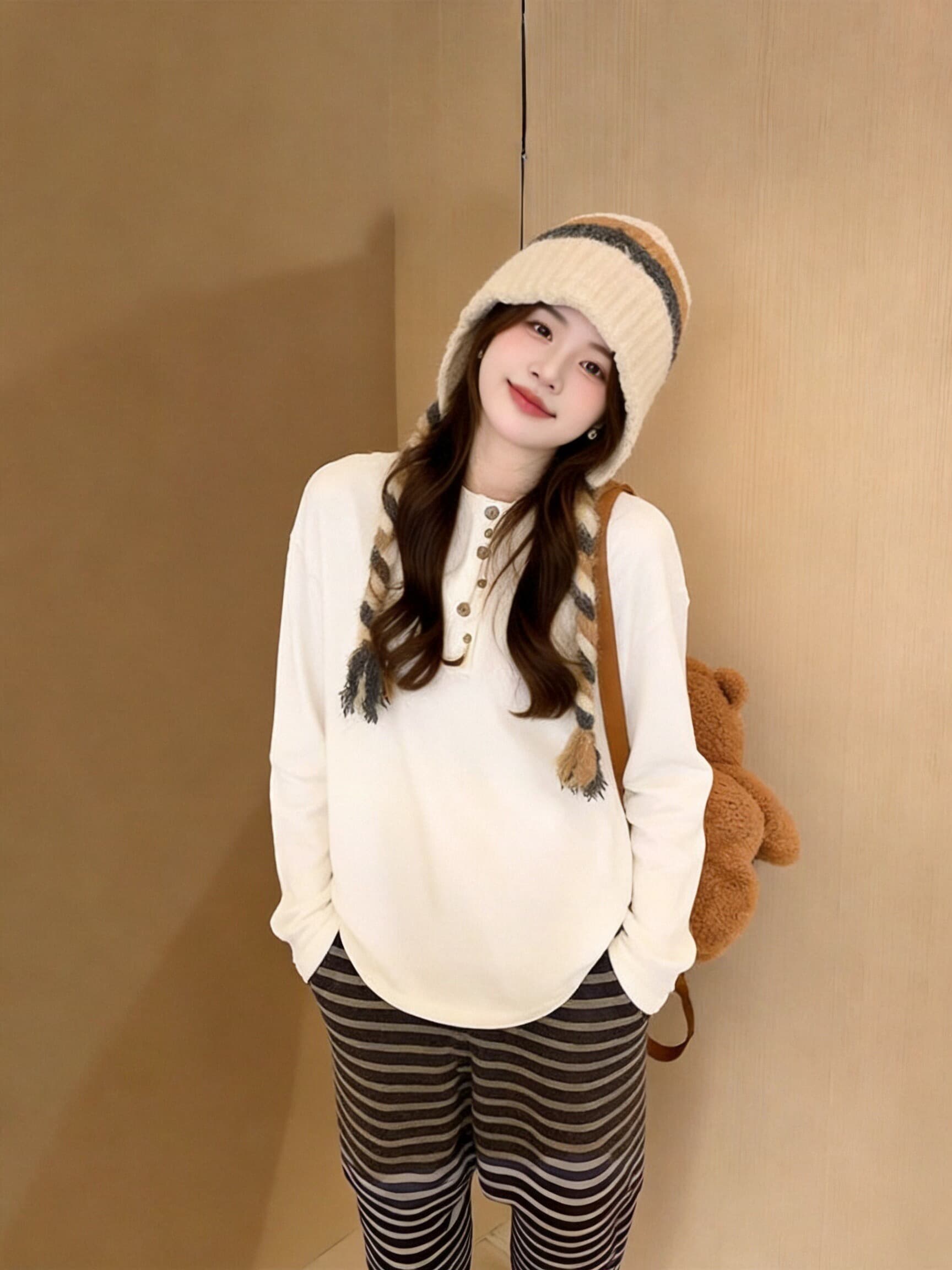 가을 미니멀리즘 불규칙 버클 업 의류 여성 상세 이미지 3