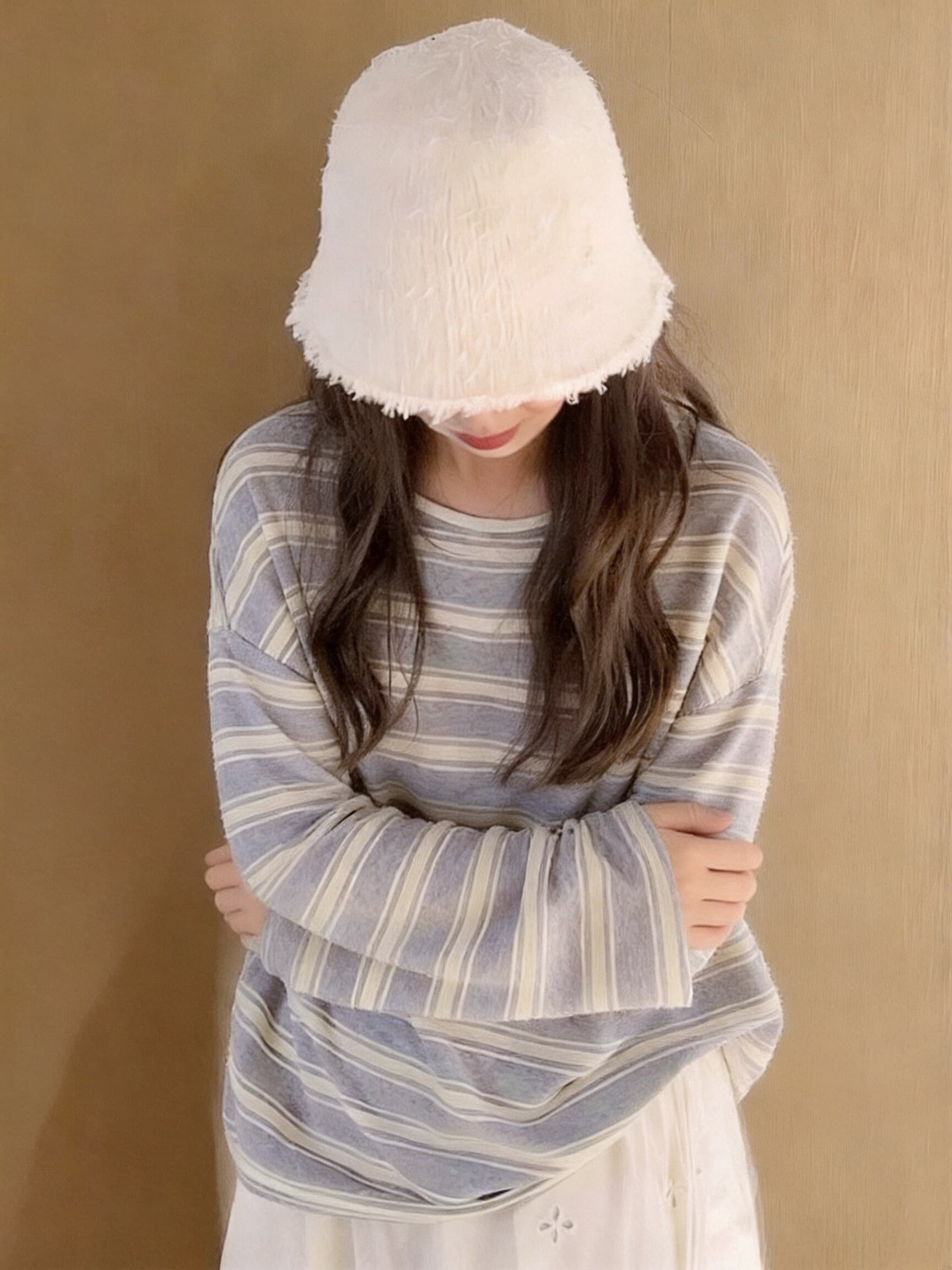 가을 스트라이프 블라우스 느슨함 센스 맨위 상세 이미지 8