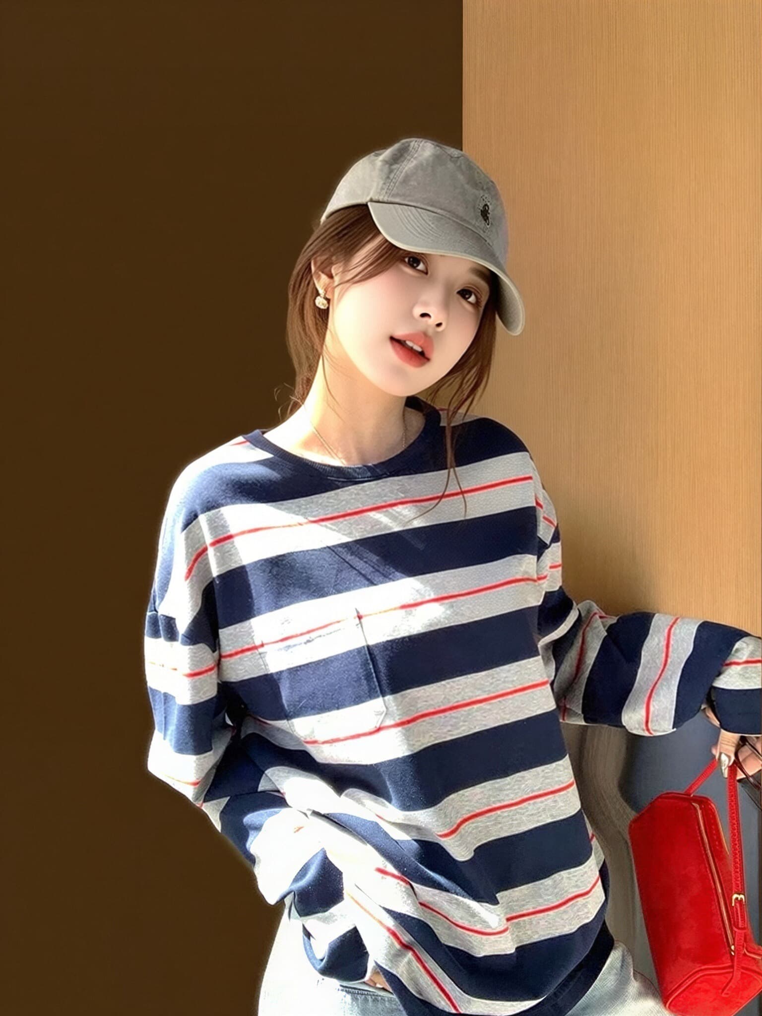 가을 클래식 스트라이프 맨위 상세 이미지 8