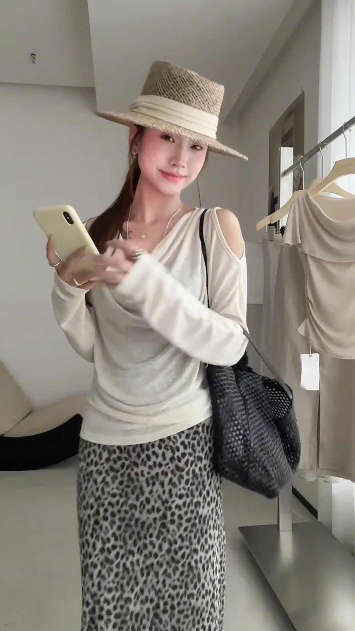 가을 흔들다 칼라 오프숄더 블라우스 이미지 5