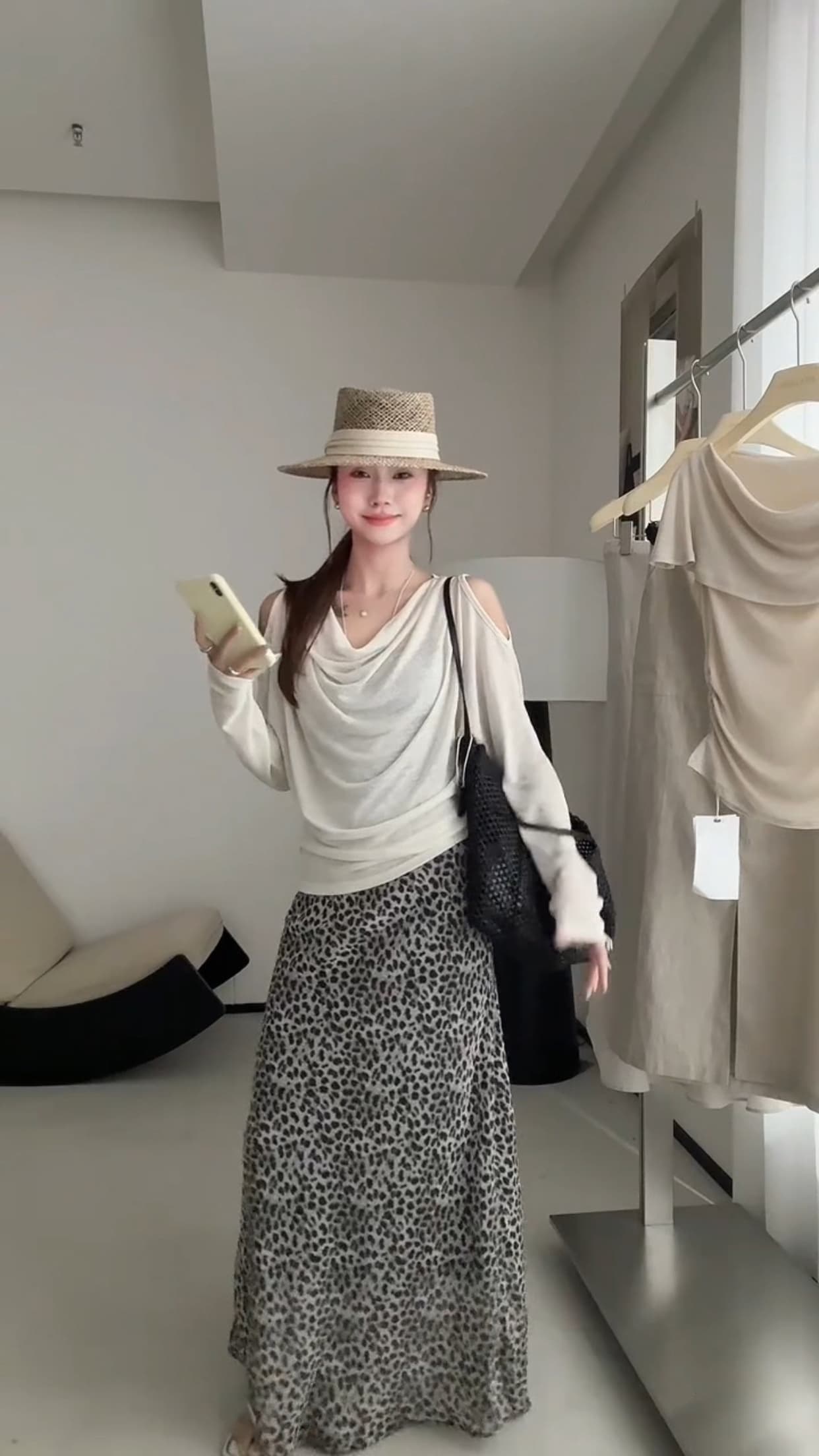 가을 흔들다 칼라 오프숄더 블라우스 상세 이미지 12
