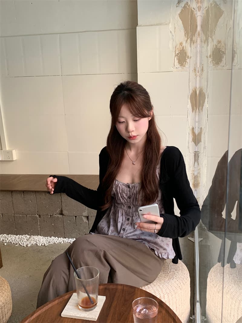 실사 정가 디자인 센스 꽃무늬 슬립 인형 셔츠 맨위 프로필 모양 낙하산 병 워크웨어 팬츠 다용도 자외선 차단 바지 상세 이미지 9