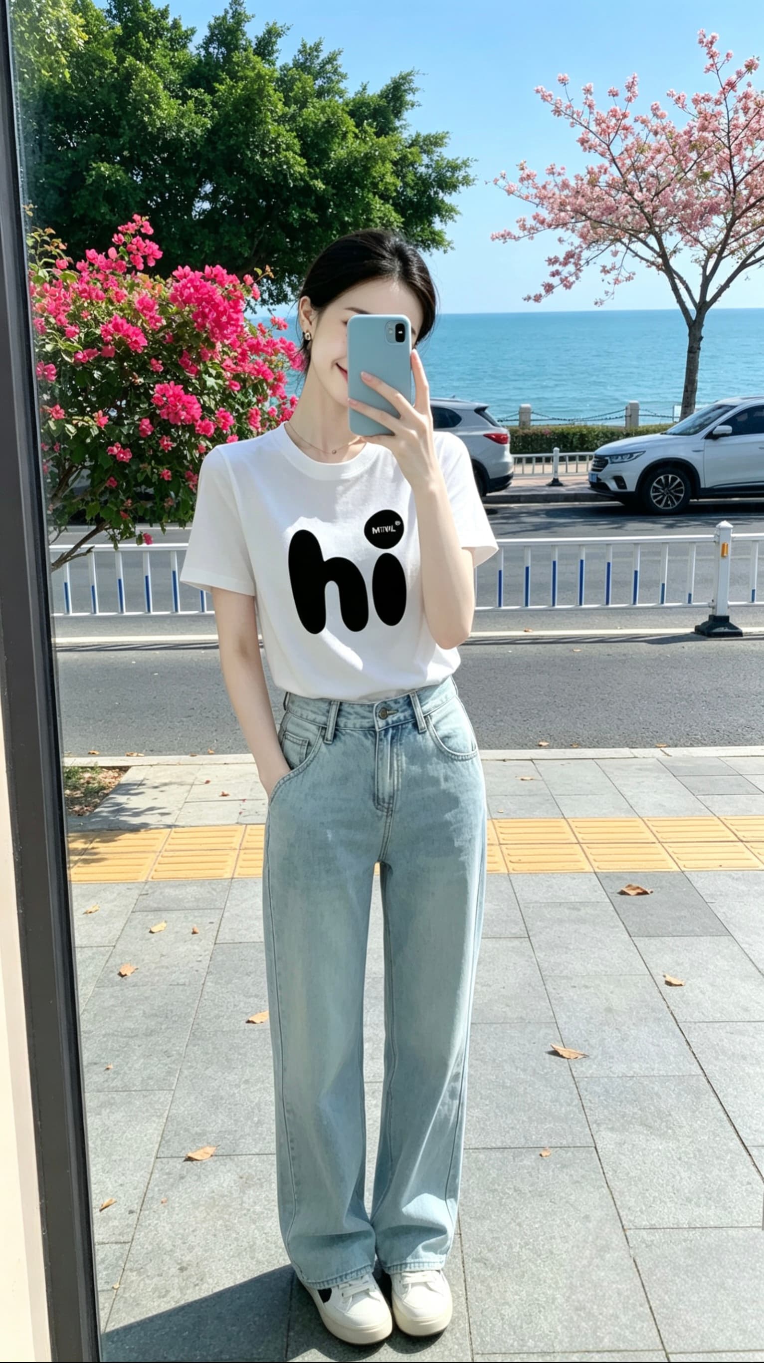 긍정적 인 어깨 반팔 티셔츠 여성 2026 여름 새로운 도파민 착용 가져 가라. 작은 키 몸매 가꾸기 쇼트 스타일 맨위 상세 이미지 1