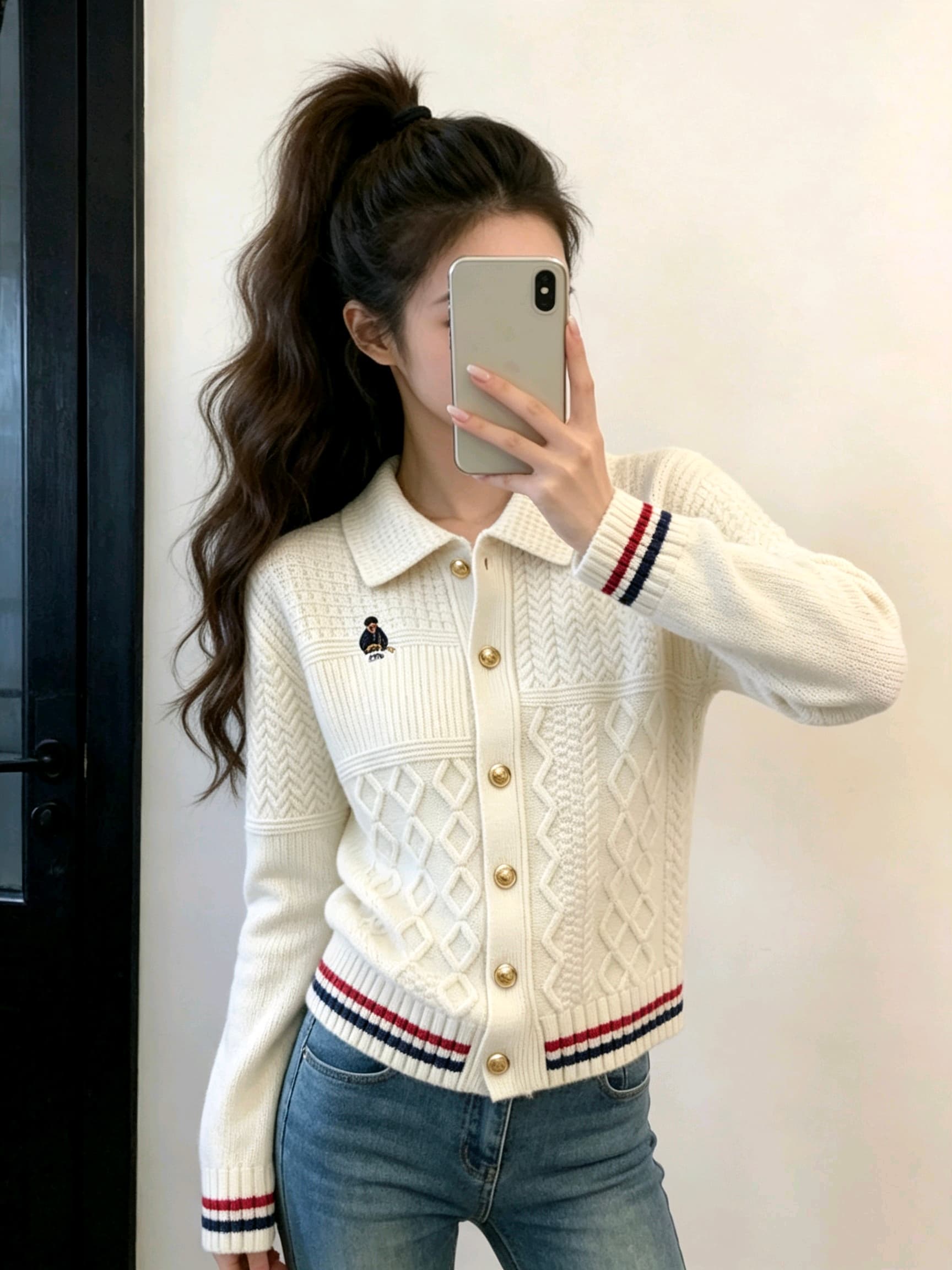 한 부서 보트넥 풀오버 홀로우 아웃 니트 스웨터 여성 봄 가을 새로운 빅 사이즈 지방 mm 루즈핏 슬림해 보이는 다용도 여성 스웨터