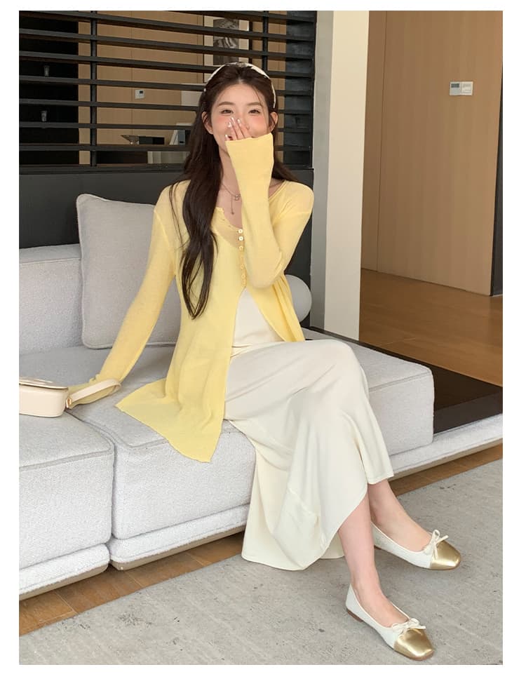 실사 지금 지금 높은 품질 얼음 센스 패션 슬립 드레스 자외선 차단 투피스 세트 임산부 점프 슈트 치마 세트 출산 착용 상세 이미지 22