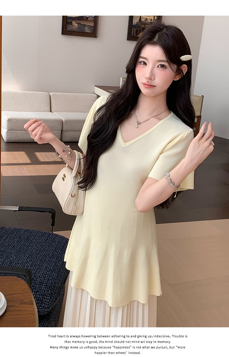 실사 선물 물품 새로운 한국 스타일 루즈핏 임산부 맨위 백 하프 치마 투피스 세트 임산부 세트 상세 이미지 9