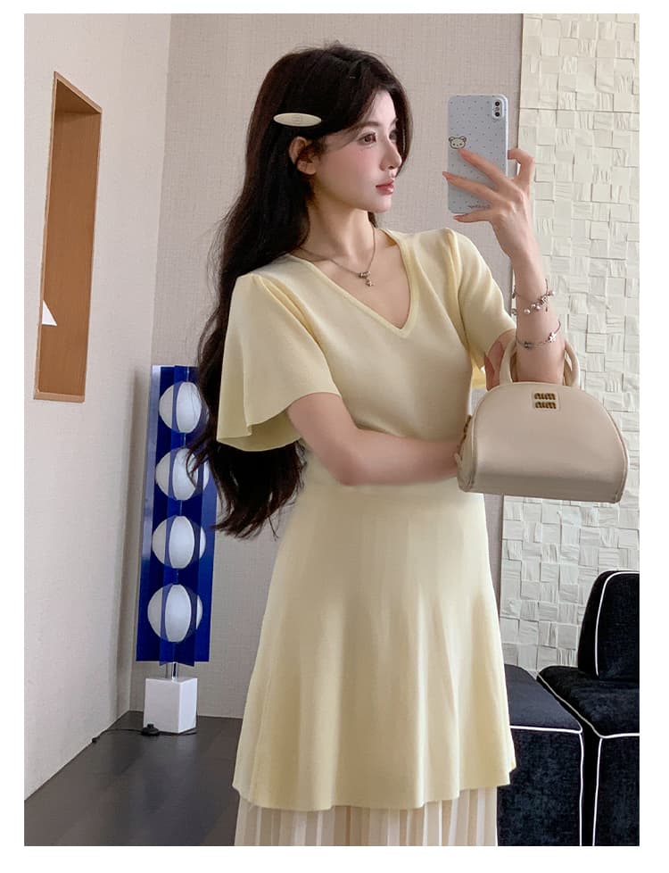 실사 선물 물품 새로운 한국 스타일 루즈핏 임산부 맨위 백 하프 치마 투피스 세트 임산부 세트 상세 이미지 20