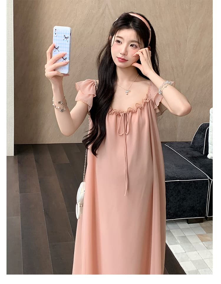 실사 지금 지금 여름 드레스 새로운 출산 착용 우아한 요정 임산부 드레스 상세 이미지 21