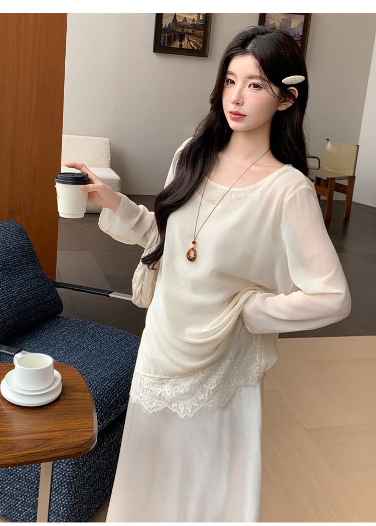 실사 지금 지금 품격 출산 착용 세트 새틴 임산부 슬립 드레스 임산부 맨위 투피스 세트 상세 이미지 17