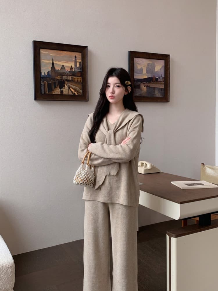 실사 선물 물품 새로운 한국 스타일 출산 착용 캐주얼 게으른 맨위 임산부 바지 투피스 세트 임산부 세트 상세 이미지 7