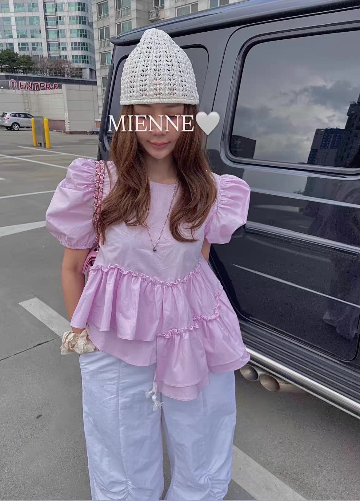 있음 창고 봄 여름 부드러운 다용도 불규칙 프릴 셔츠 상세 이미지 10