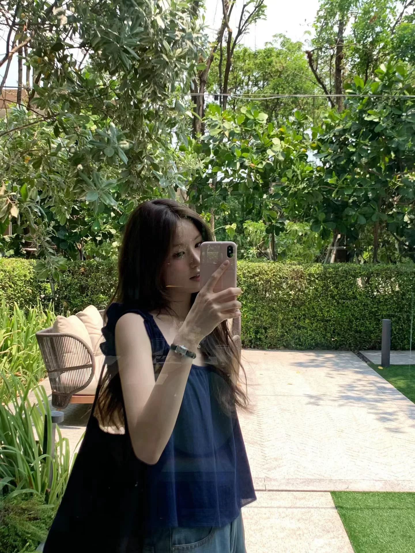 한 부서 단색 다용도 연령 감소 레이스 캐미솔 맨위 여성 상세 이미지 10