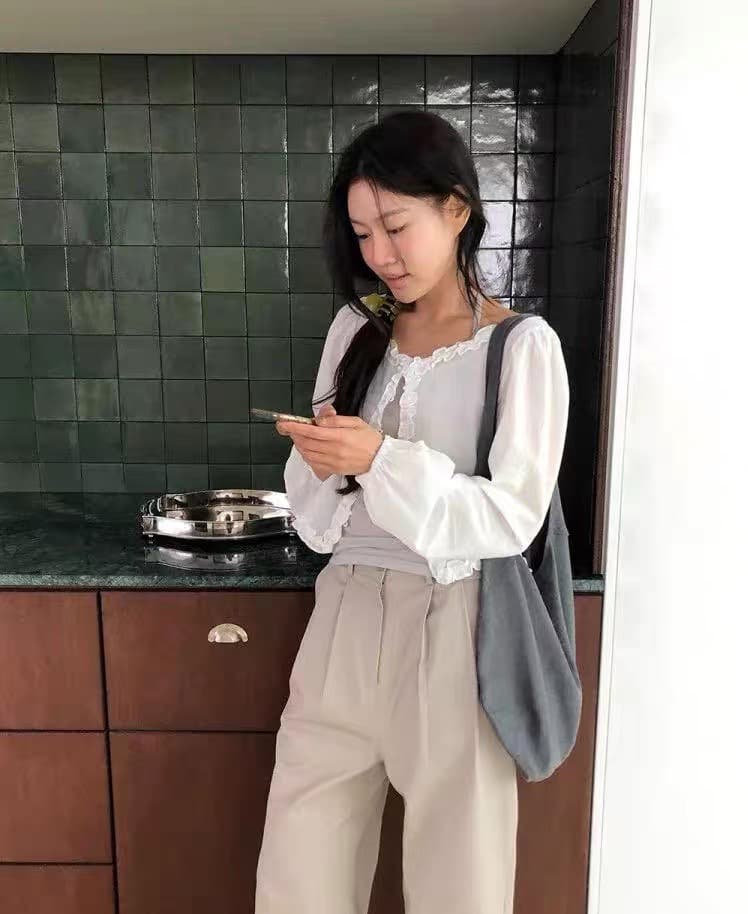 있음 창고 한 국가 세대 baby 목이버섯 꽃 옆문 襟 긴팔 셔츠 상세 이미지 9