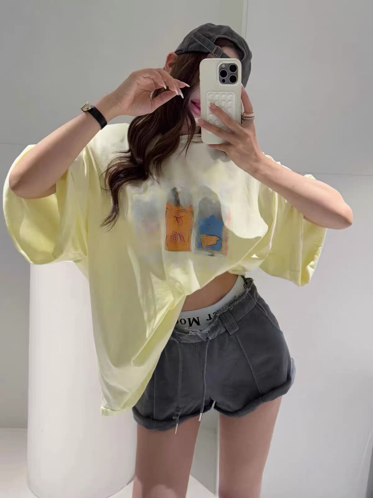 있음 창고 잘 생긴 알파벳 패치워크 허리 펌프 로프 한 마디 슬림해 보이는 다용도 반바지 핫 바지 상세 이미지 11