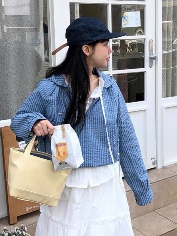 있음 창고 한국 2026 가을 하프 지퍼 체크무늬 풀오버 후드 맨위 상세 이미지 3