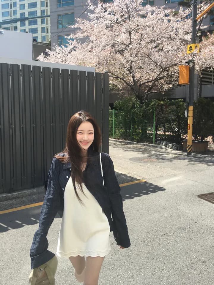 있음 창고 한국 동대문 2026 새로운 연령 감소 활기찬 니트 슬립 드레스 상세 이미지 11