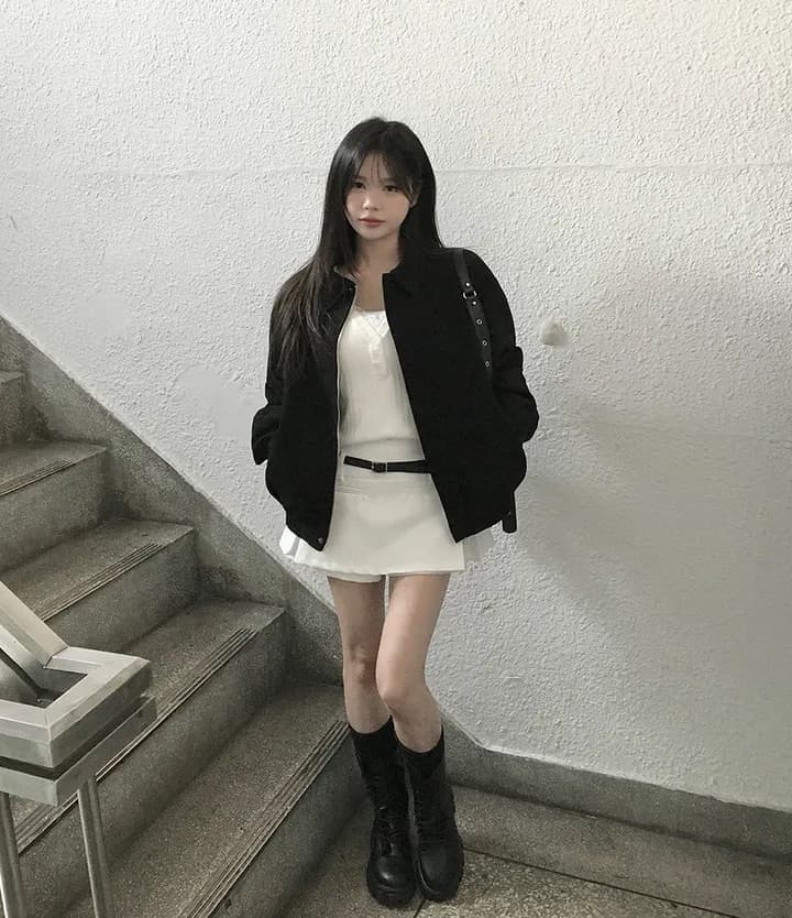 한국 chic 가을 프랑스식 아름다움 라드. 레트로 브라운 색상 시스템 루즈핏 사슴 캐시미어 야구 유니폼 상세 이미지 11
