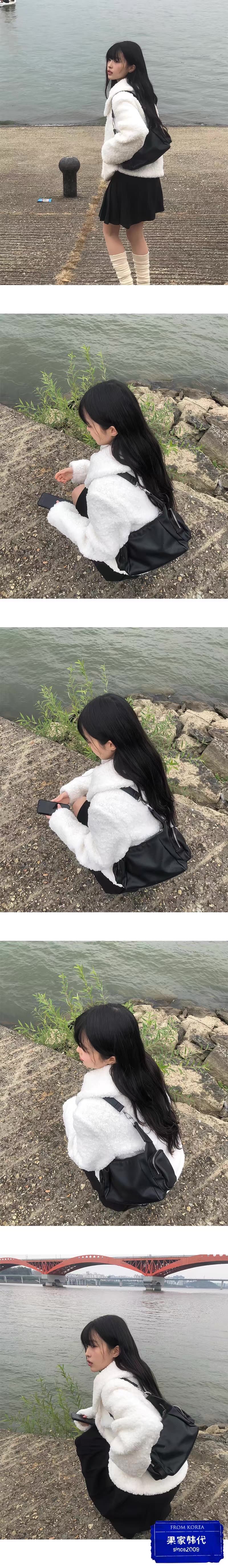 있음 창고 한국 chic 겨울 새로운 보온 패션 폴로 칼라 면 의류 상세 이미지 5