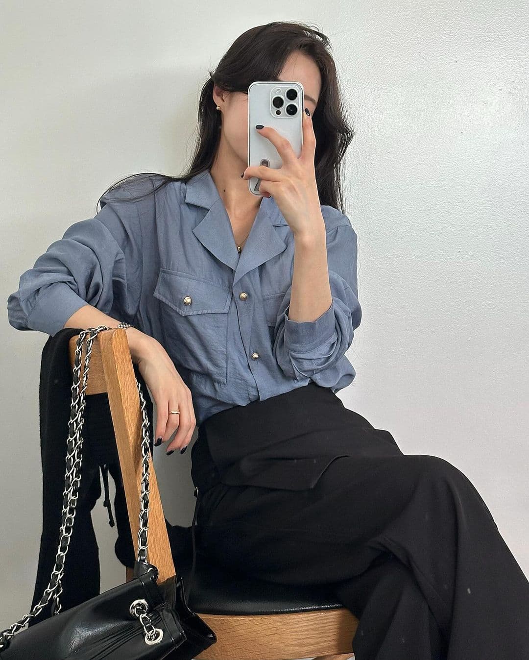 재고 있음 한국 chic 이른 가을 부츠컷 페이크 레이어드 정장 바지 긴 바지 캐주얼 바지 여성용 바지 상세 이미지 37